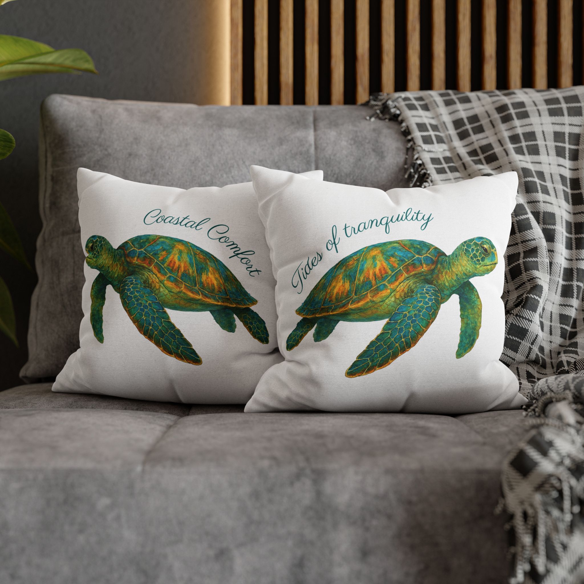 Tides of Tranquility Beach House Turtle Pillow, 4 sizes product thumbnail image Tides of Tranquility Beach House Turtle Pillow, 4 sizes product thumbnail image