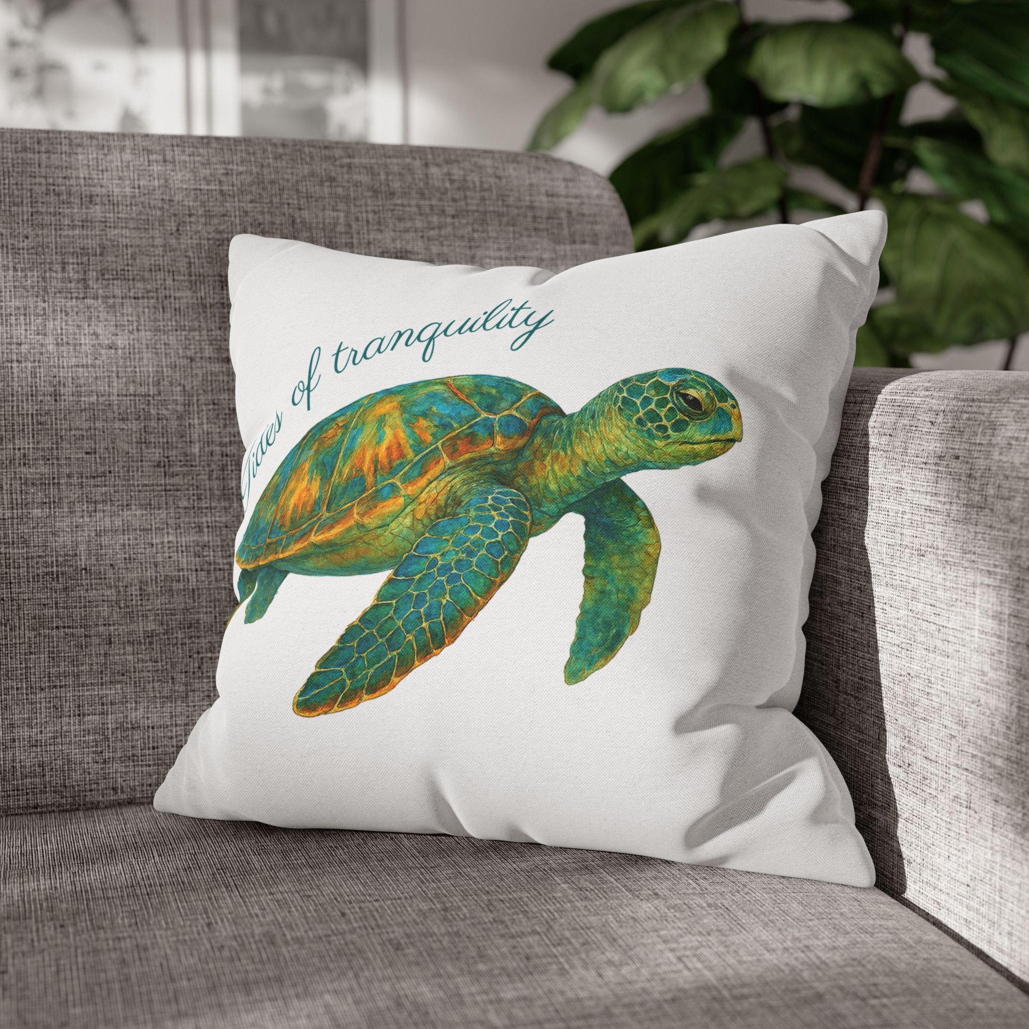 Tides of Tranquility Beach House Turtle Pillow, 4 sizes product thumbnail image Tides of Tranquility Beach House Turtle Pillow, 4 sizes product thumbnail image