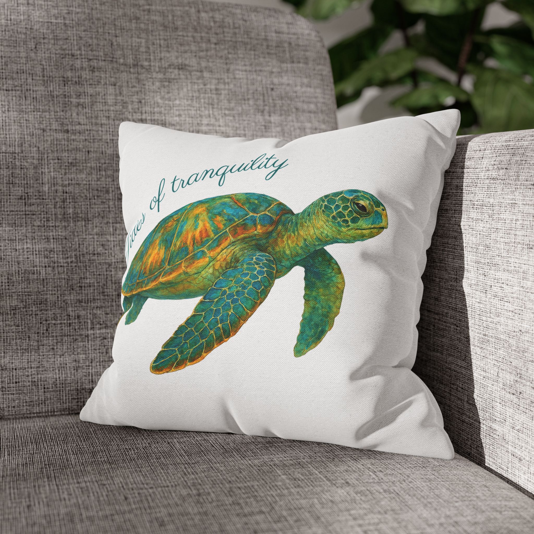 Tides of Tranquility Beach House Turtle Pillow, 4 sizes product thumbnail image Tides of Tranquility Beach House Turtle Pillow, 4 sizes product thumbnail image