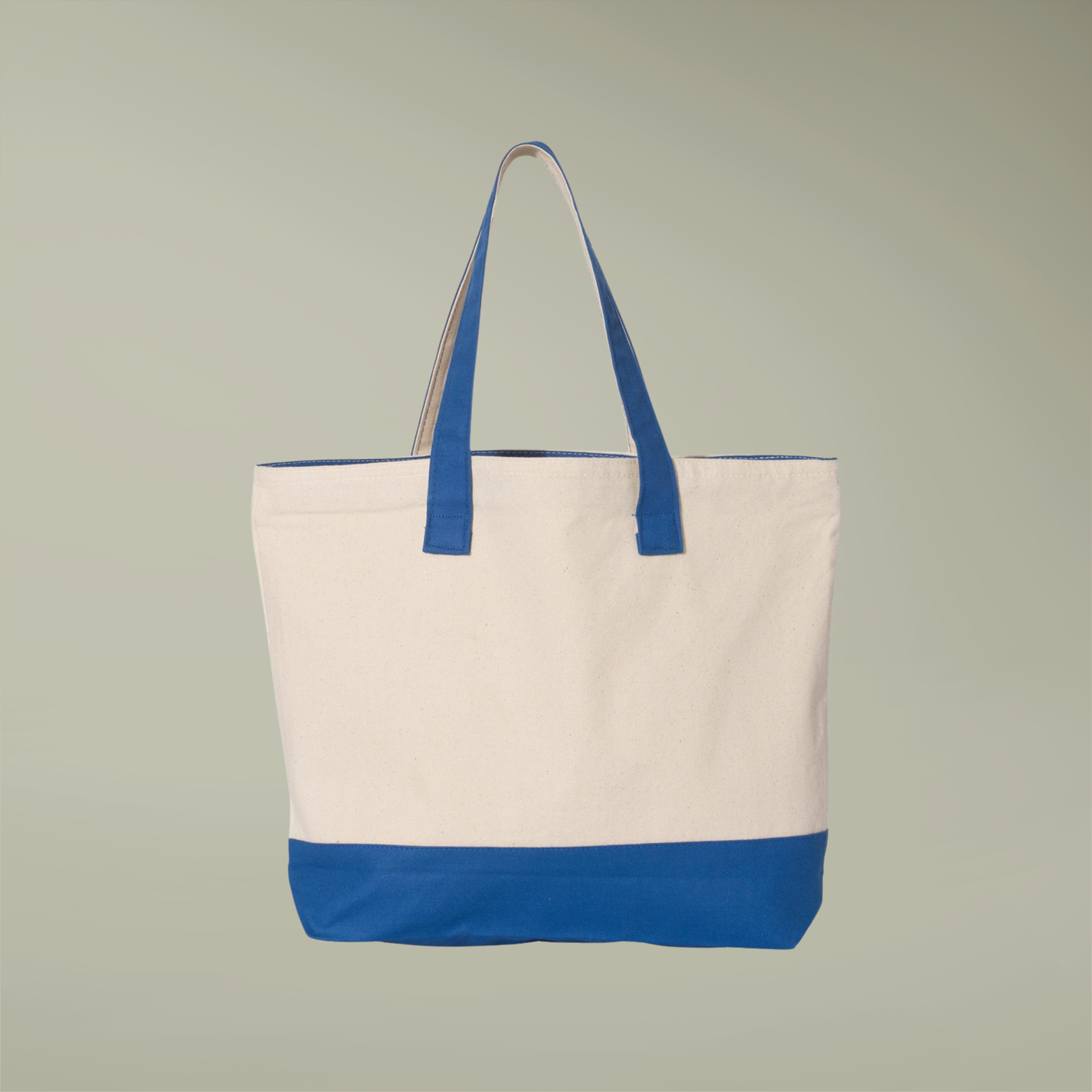 Zippered Canvas Tote (Green-Blue) product thumbnail image Zippered Canvas Tote (Green-Blue) product thumbnail image