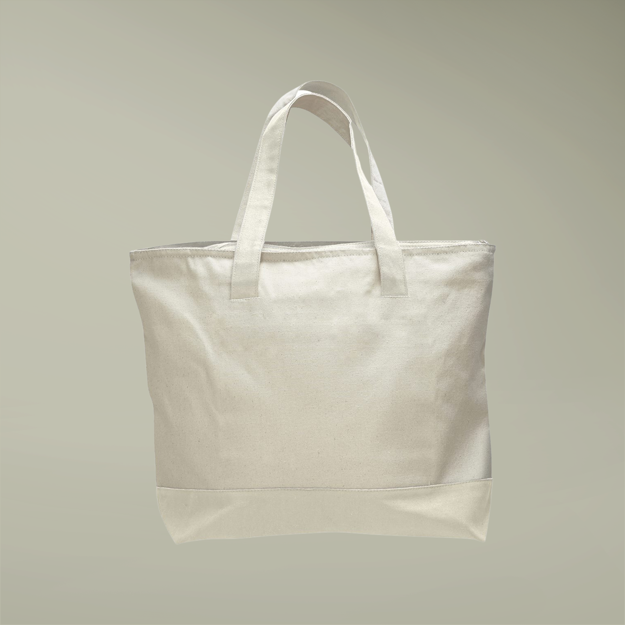 Zippered Canvas Tote (Green-Blue) product thumbnail image Zippered Canvas Tote (Green-Blue) product thumbnail image