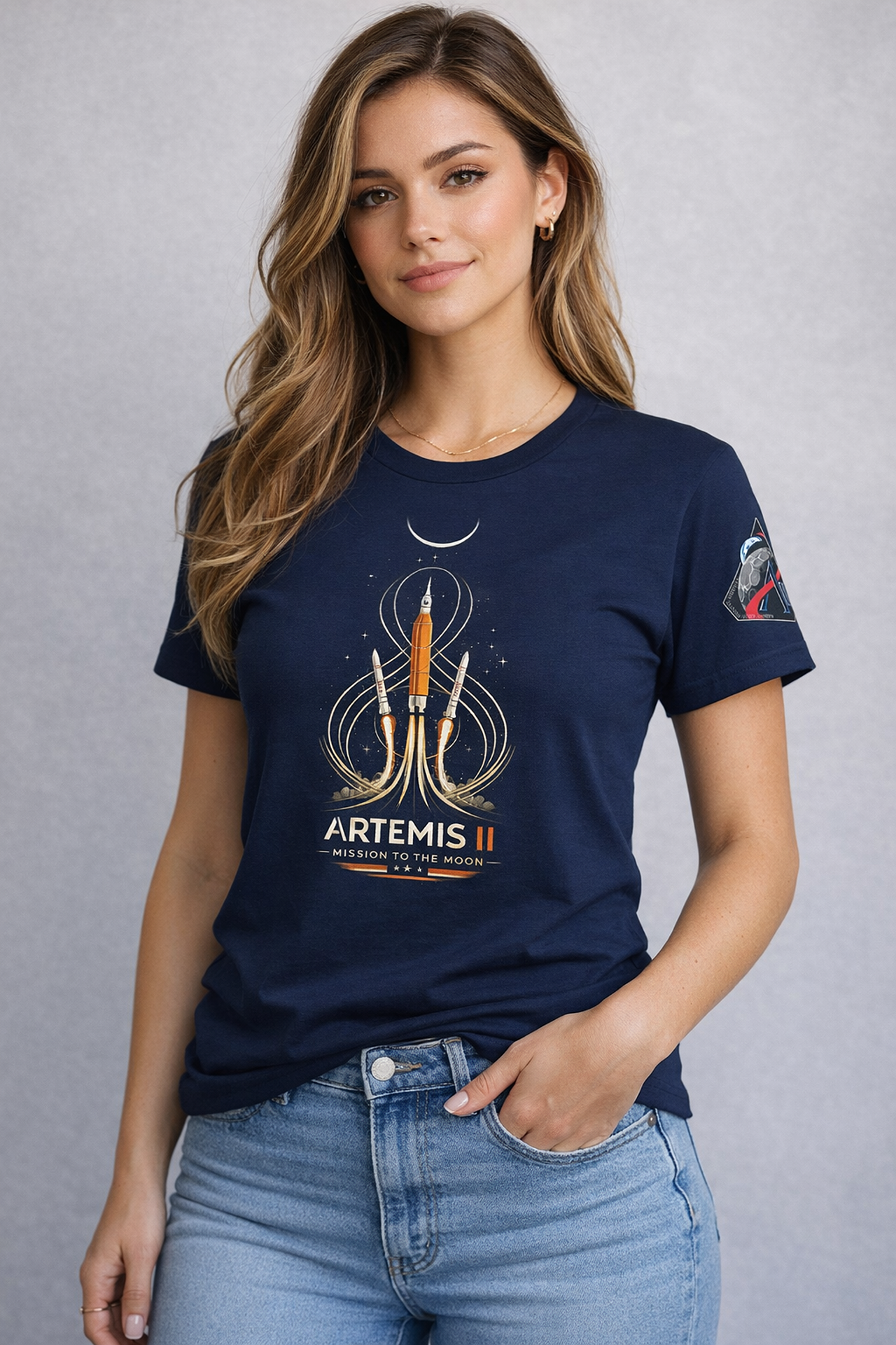 NASA Artemis II SLS Rocket Launch T-Shirt: Space Moon Mission Tee Spaceflight product thumbnail image NASA Artemis II SLS Rocket Launch T-Shirt: Space Moon Mission Tee Spaceflight product thumbnail image