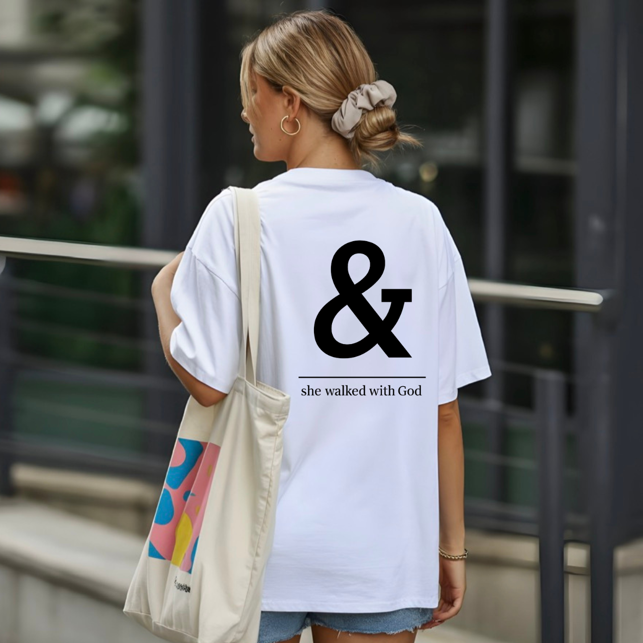 And She Walked With God Gildan Christian T-Shirt | Faith Tee for Women | Christian Gift product thumbnail image And She Walked With God Gildan Christian T-Shirt | Faith Tee for Women | Christian Gift product thumbnail image