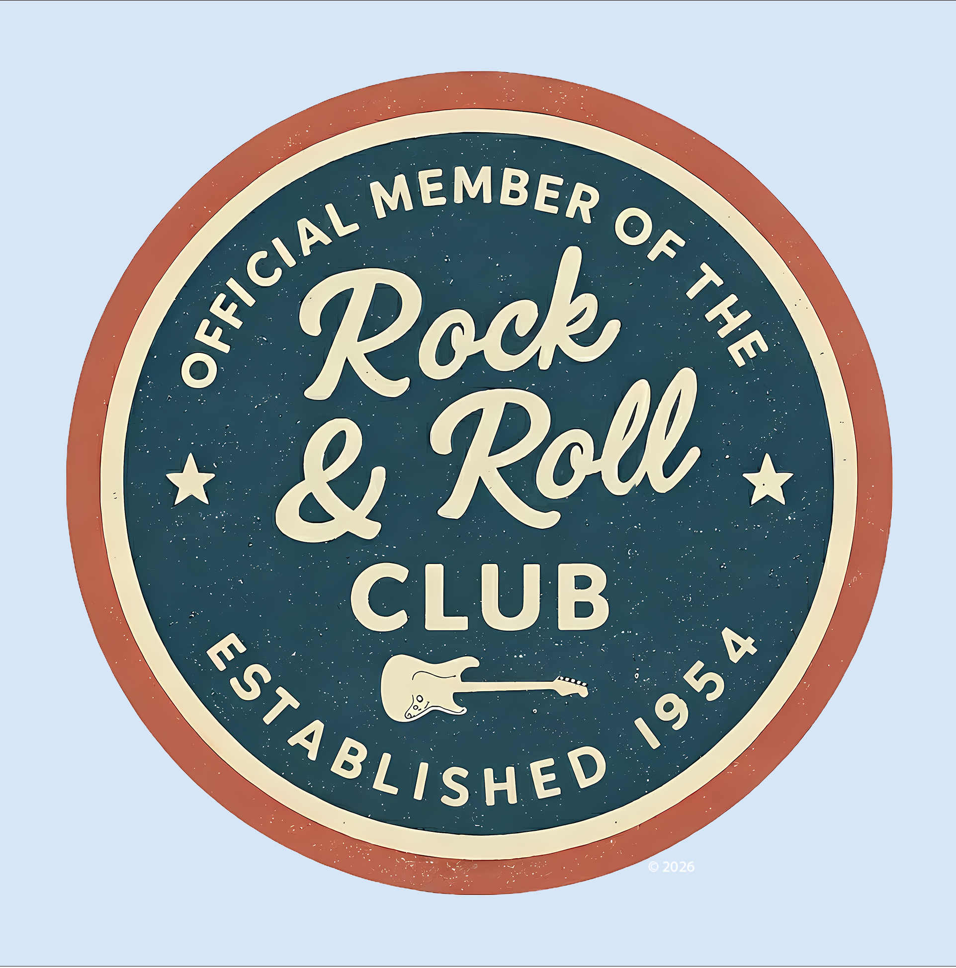Official Member Rock & Roll Club Tee — Vintage Badge Music T‑Shirt product thumbnail image Official Member Rock & Roll Club Tee — Vintage Badge Music T‑Shirt product thumbnail image