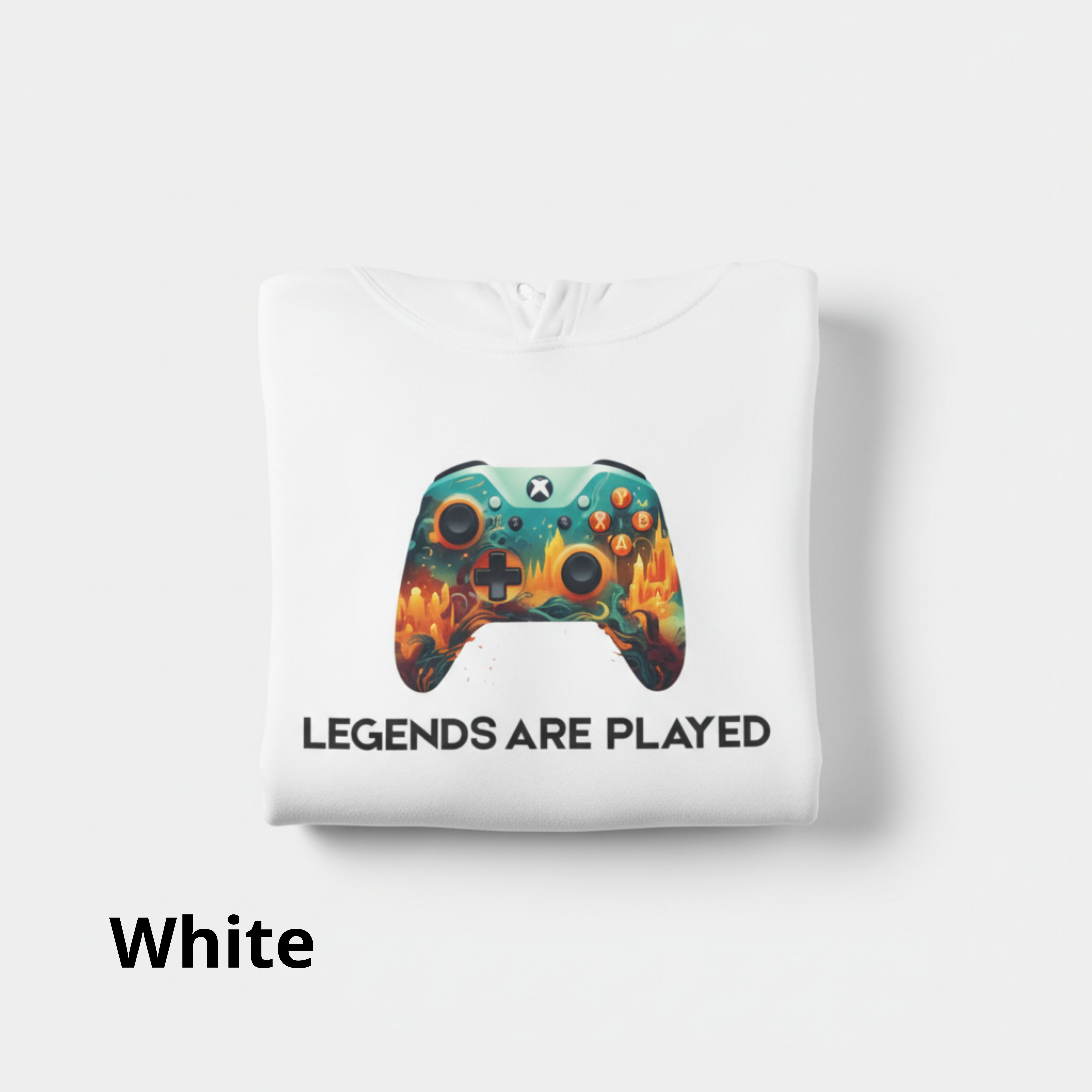 Gaming Controller Hoodie — "Legends Are Played" Graphic Gamer Sweatshirt product thumbnail image