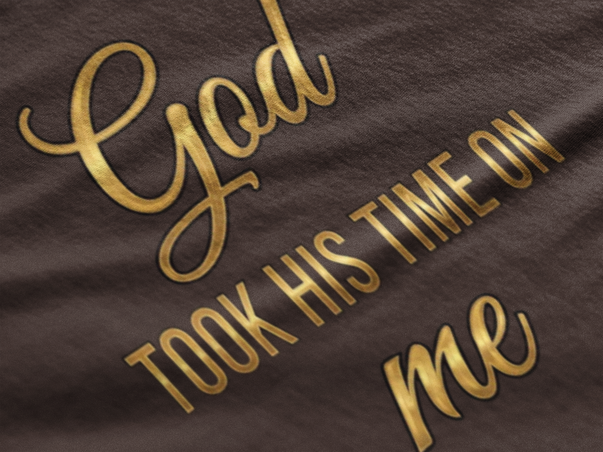 Empowering God Took His Time on Me T-Shirt product thumbnail image Empowering God Took His Time on Me T-Shirt product thumbnail image