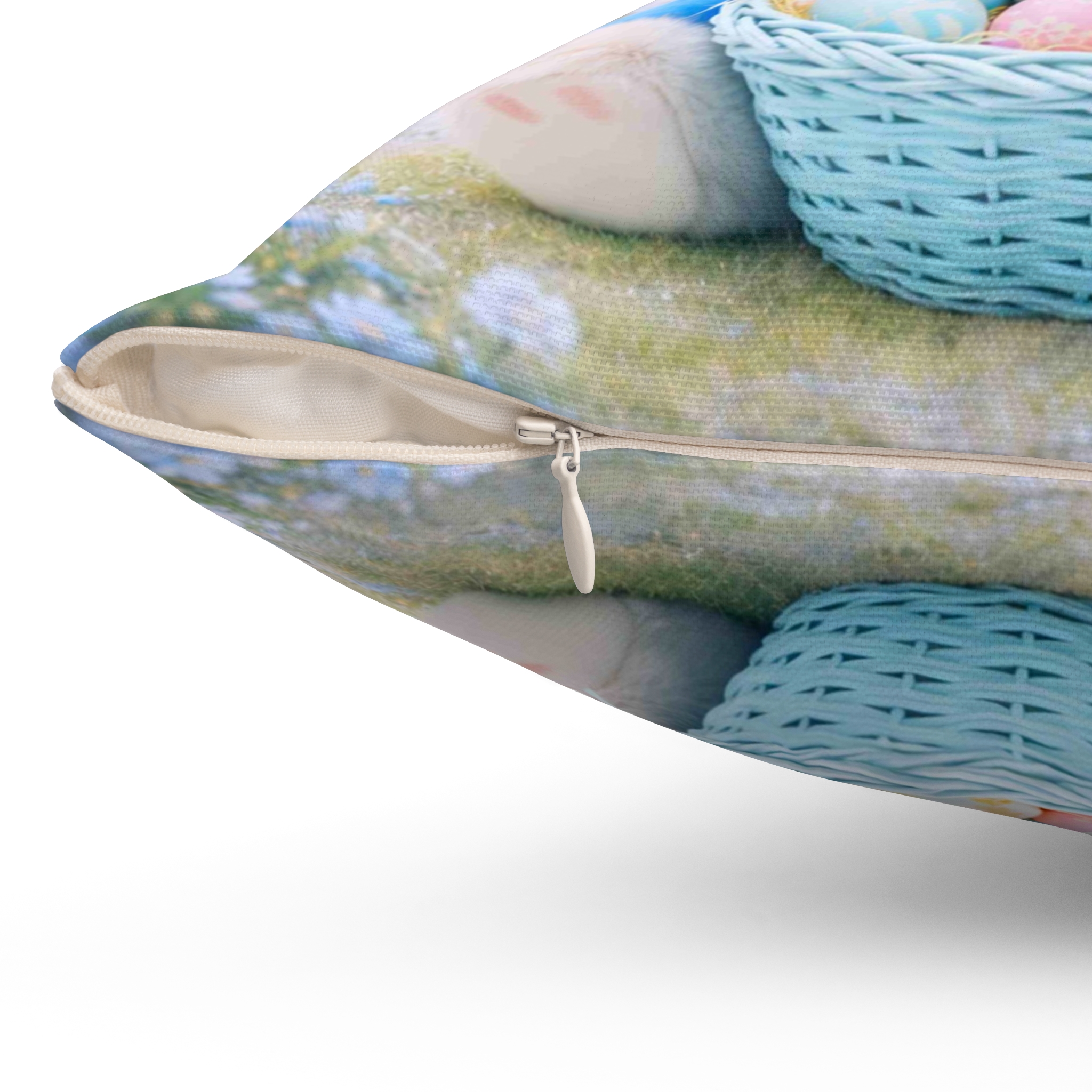 Easter Bunny in blue Toss Pillow - Cute Bunny with Easter Eggs Decorative Couch Cushion product thumbnail image Easter Bunny in blue Toss Pillow - Cute Bunny with Easter Eggs Decorative Couch Cushion product thumbnail image