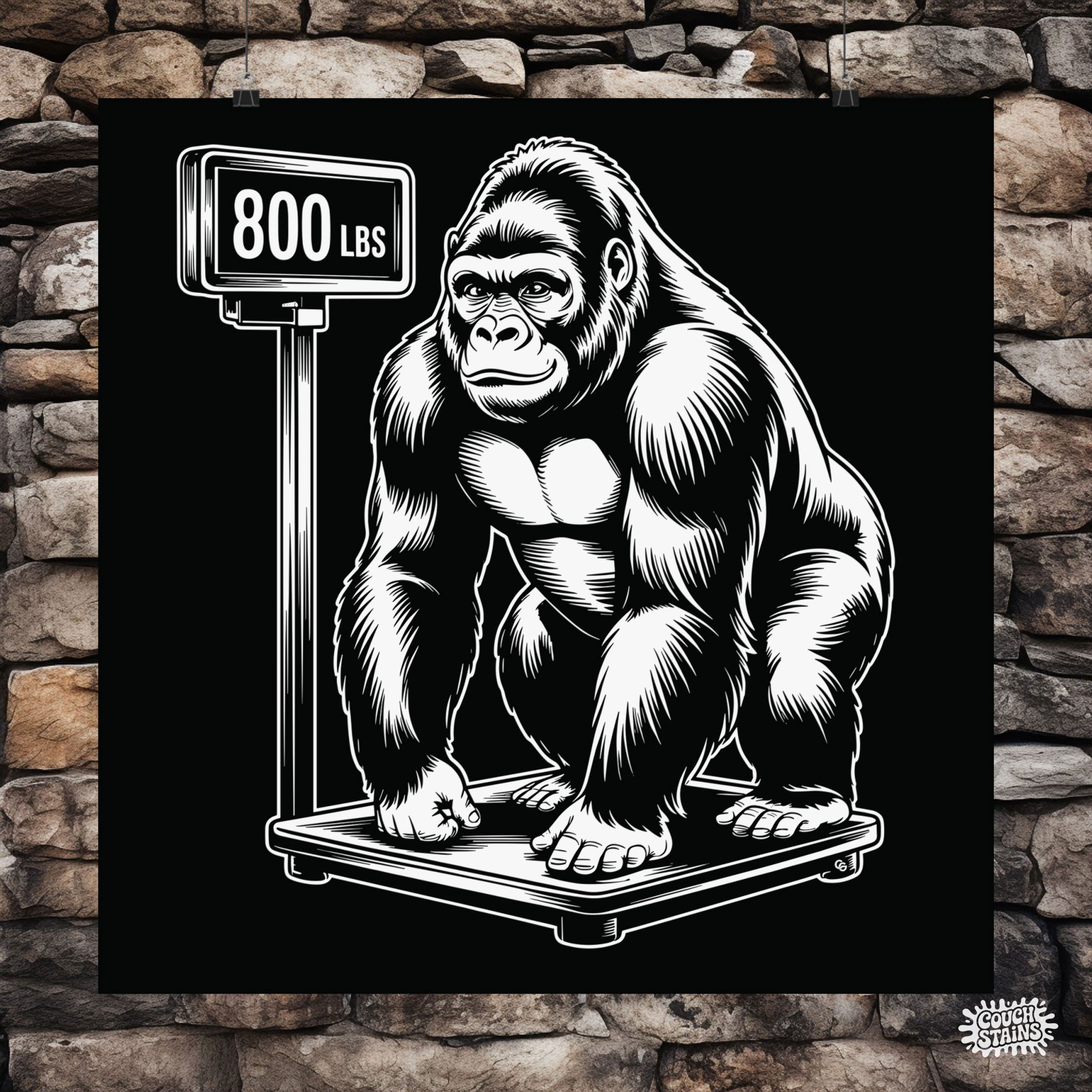 800-Pound Gorilla Scale – Bold Graphic Statement Poster product thumbnail image