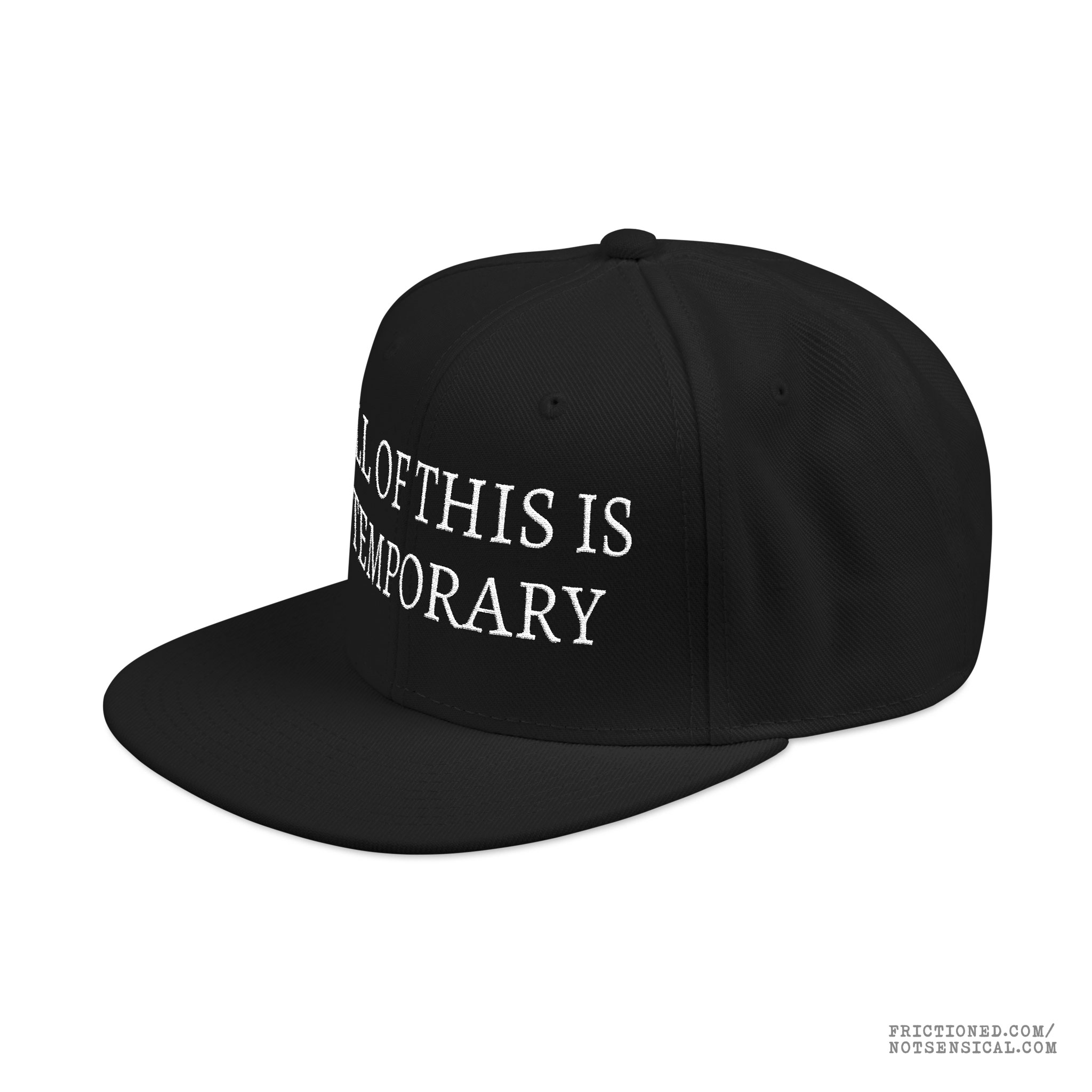 All of This Is Temporary – Minimal Philosophy Snapback Hat product thumbnail image All of This Is Temporary – Minimal Philosophy Snapback Hat product thumbnail image