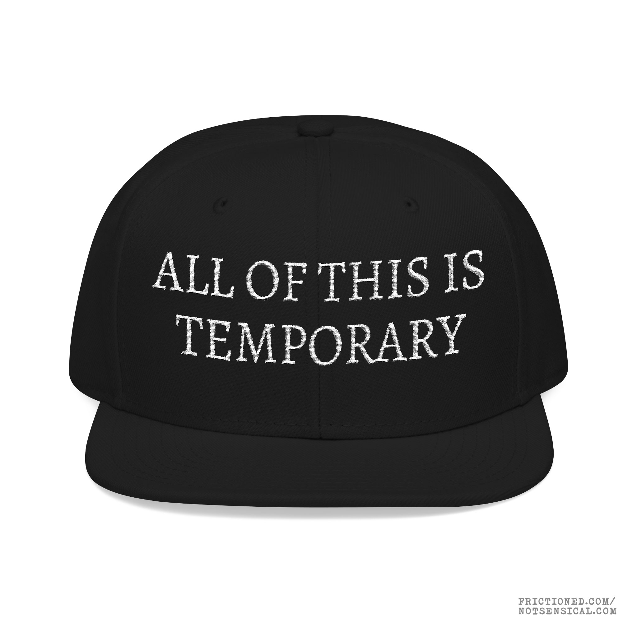 All of This Is Temporary – Minimal Philosophy Snapback Hat product thumbnail image