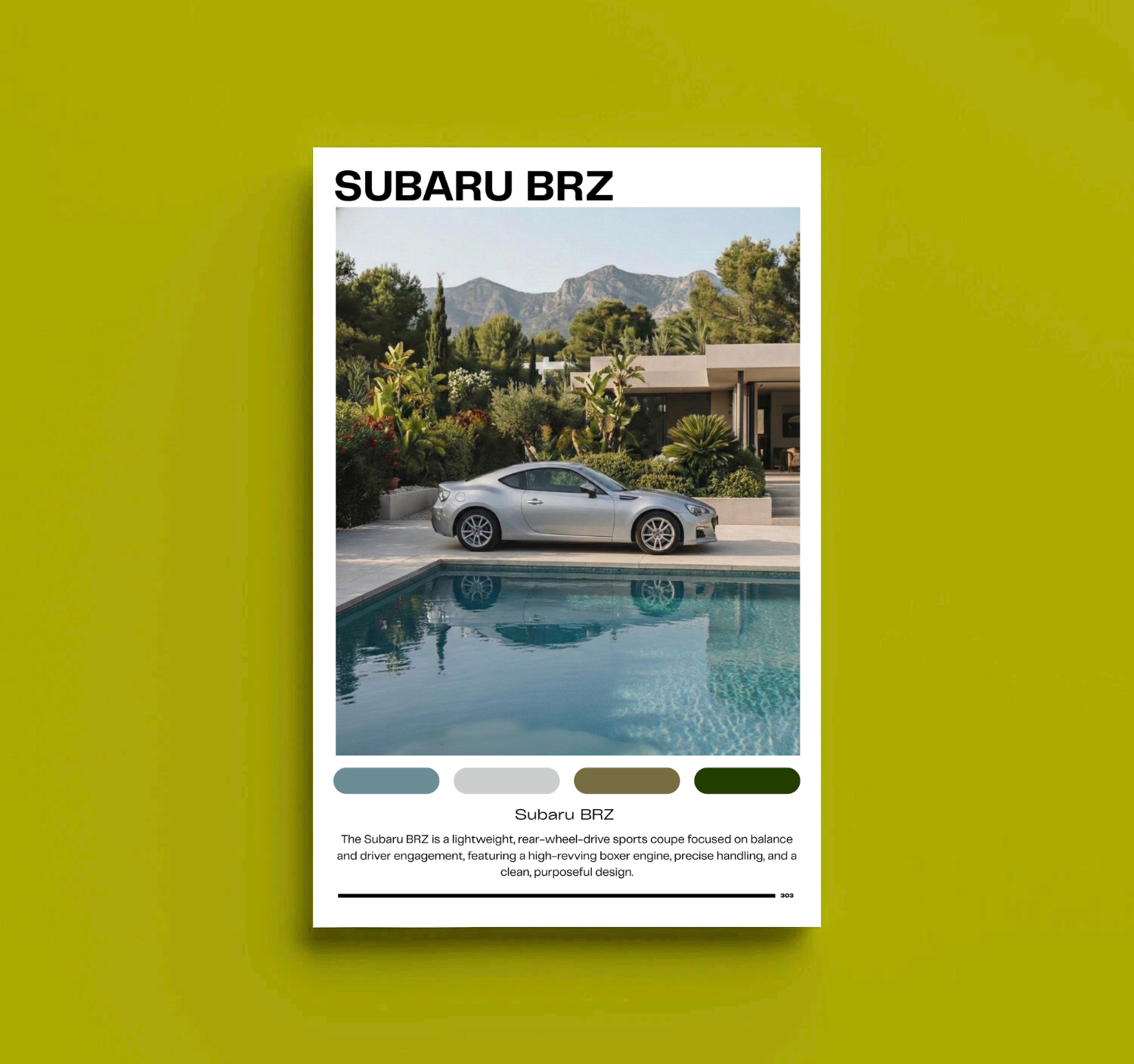 Subaru BRZ poster | Car Poster, Automotive Wall Art product thumbnail image