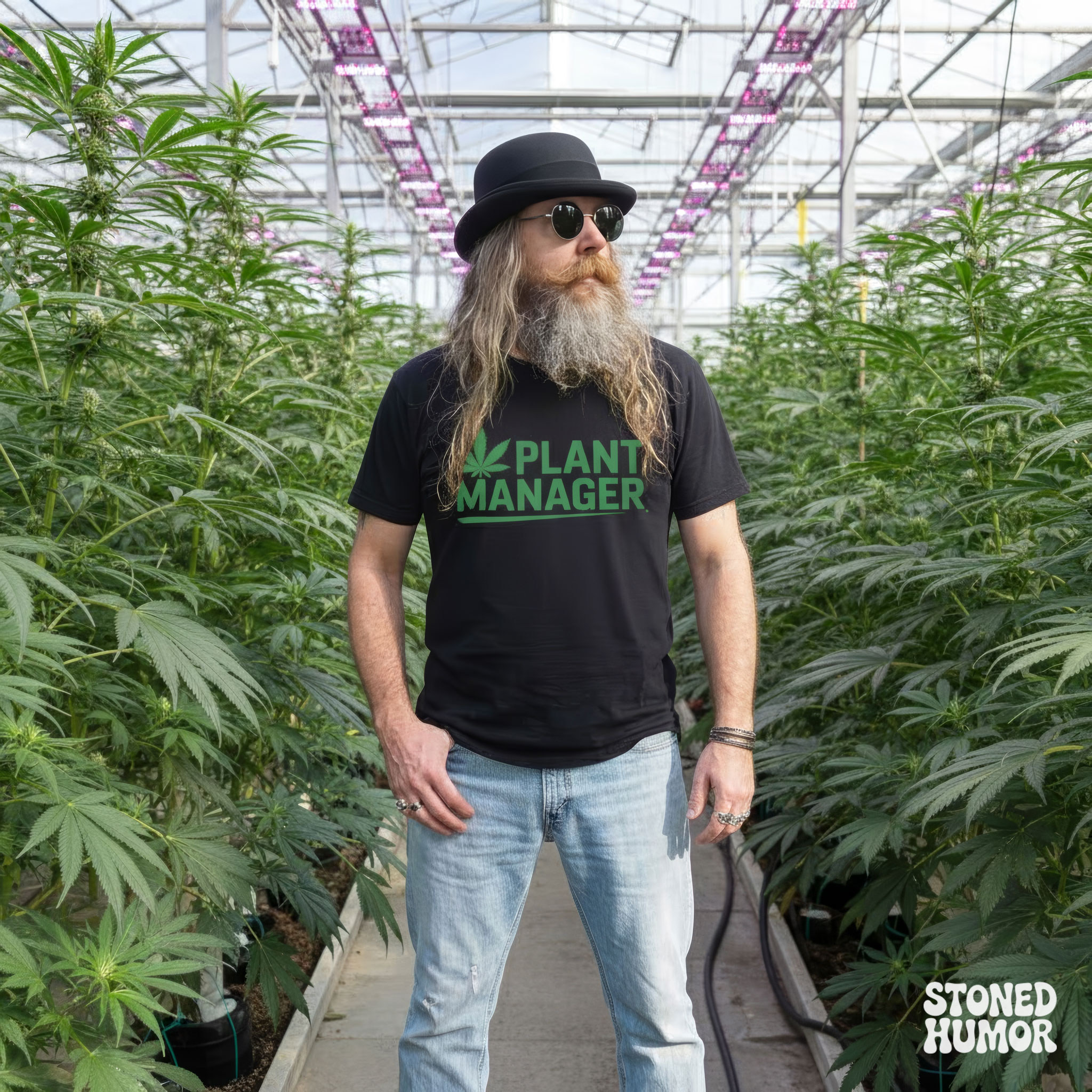 Plant Manager – Minimal Stoner Humor Cannabis Unisex T-Shirt product thumbnail image