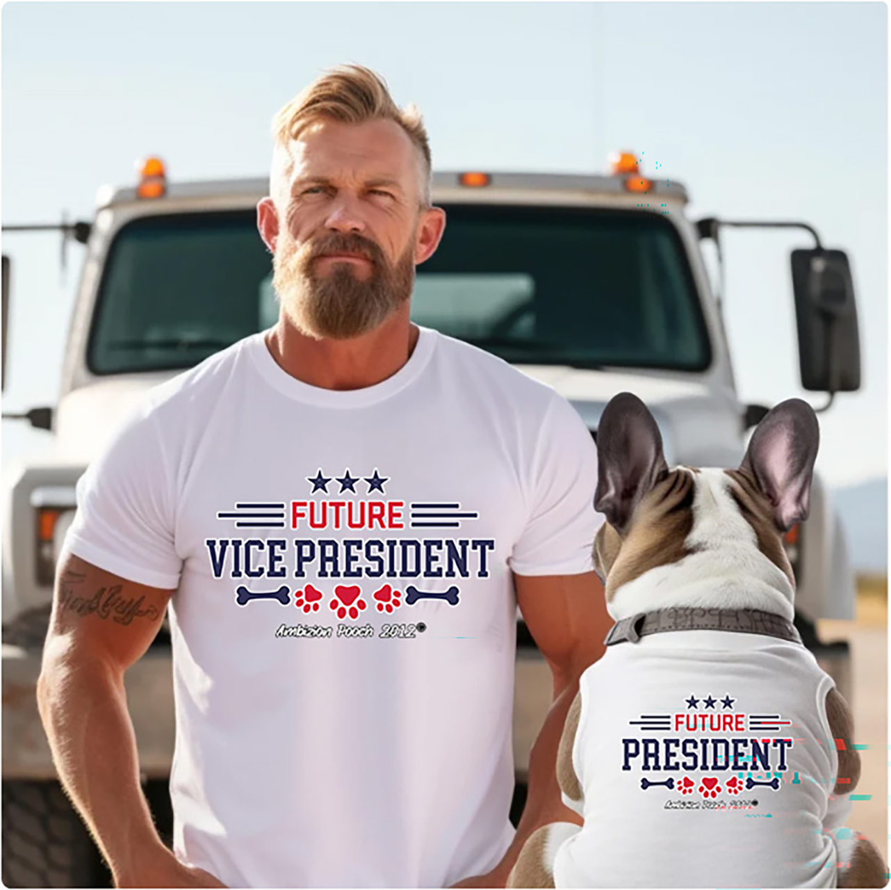 Doggy Parent Future Vice President — Matching Doggy President Doggy Tee product thumbnail image Doggy Parent Future Vice President — Matching Doggy President Doggy Tee product thumbnail image