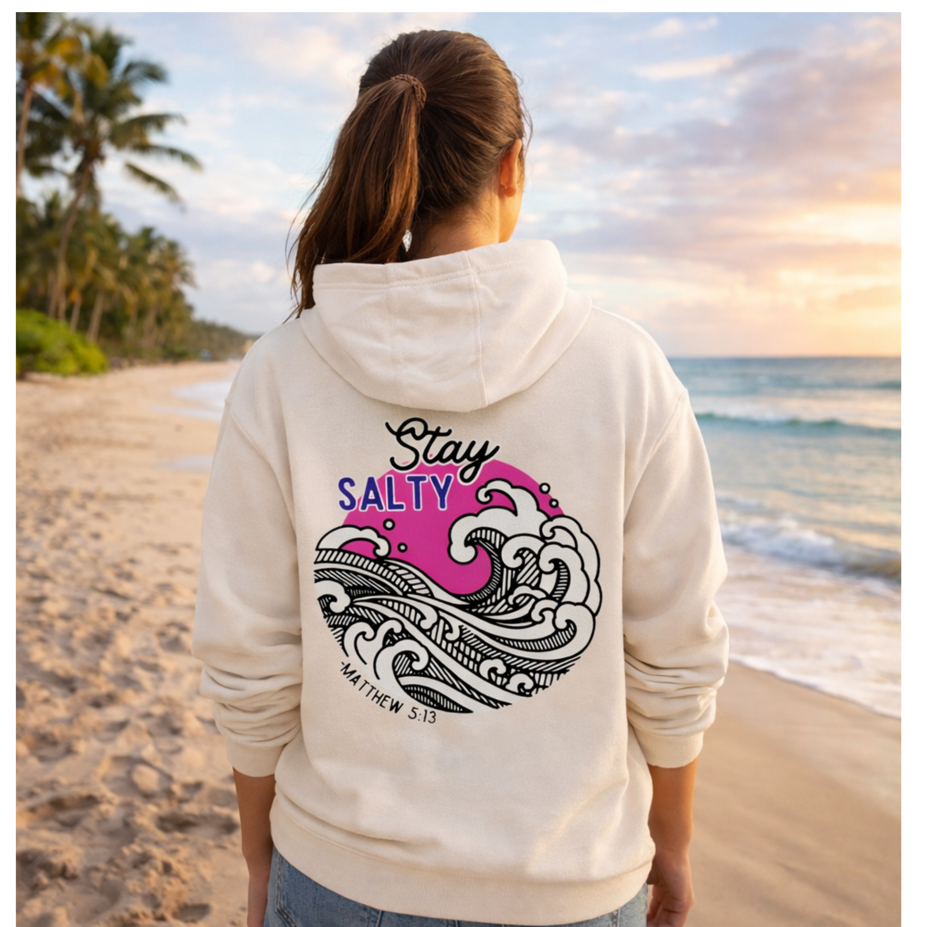 'Stay Salty' Midweight Hoodie product thumbnail image 'Stay Salty' Midweight Hoodie product thumbnail image