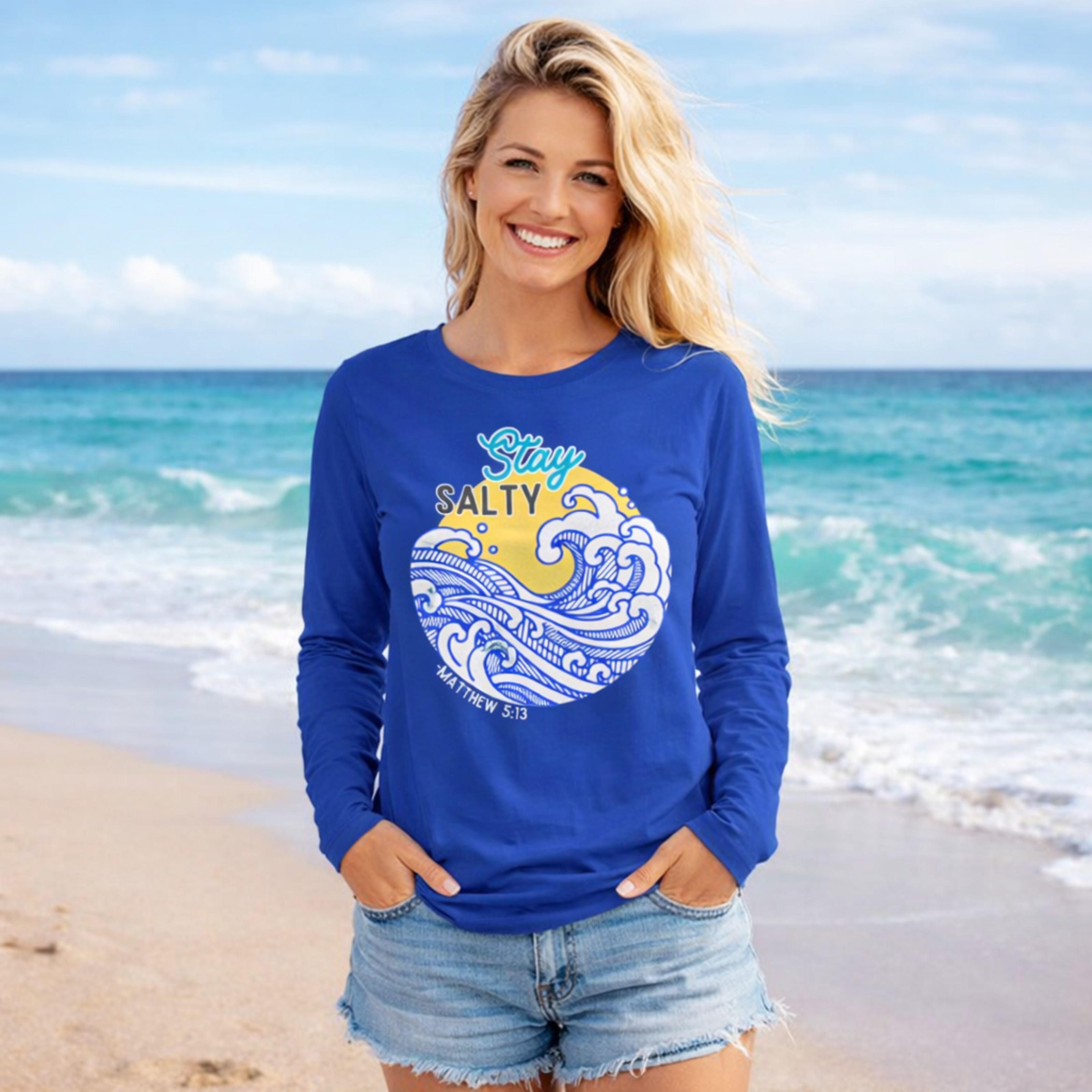 'Stay Salty' Long Sleeve Tee