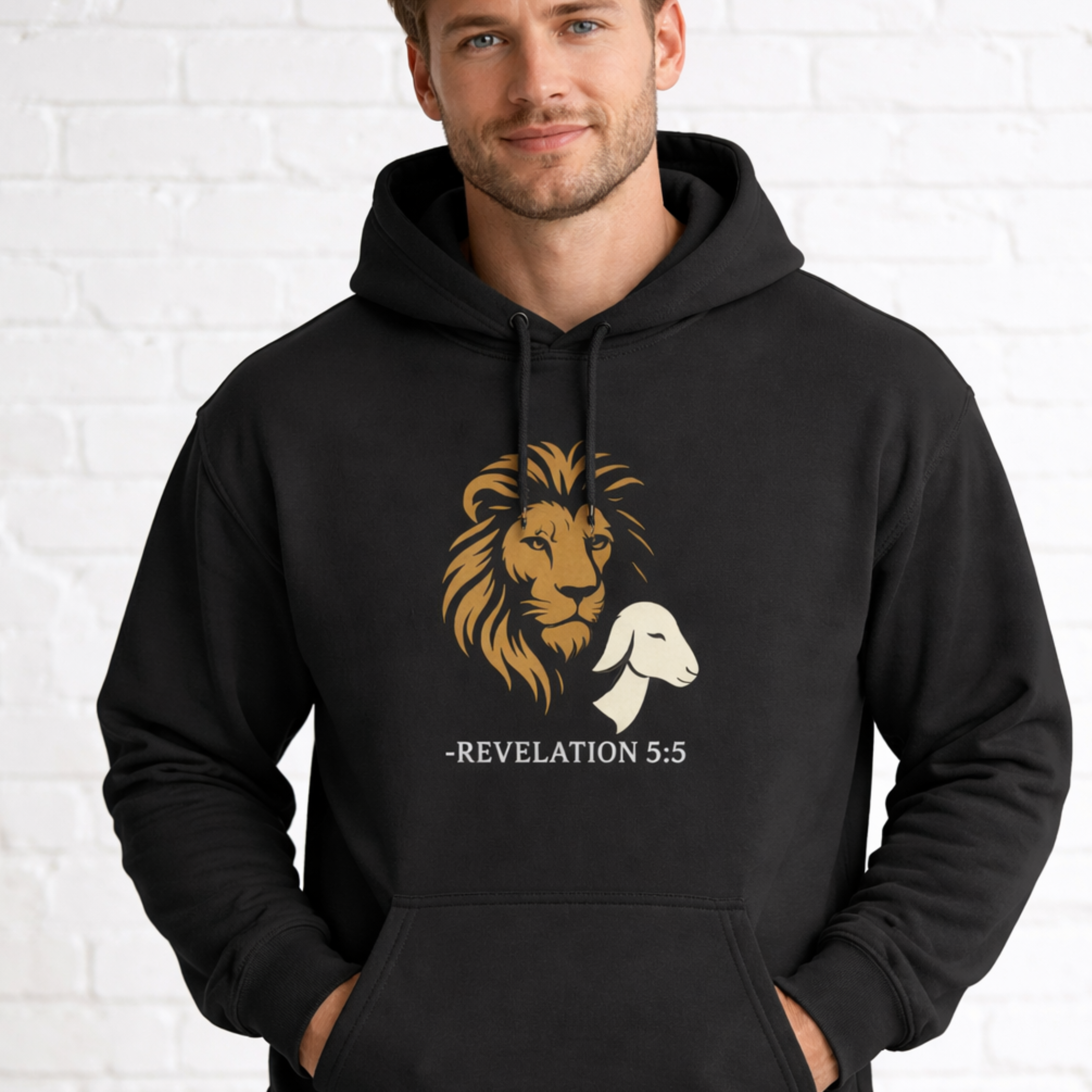 'Lion and Lamb' Midweight Hoodie product thumbnail image 'Lion and Lamb' Midweight Hoodie product thumbnail image