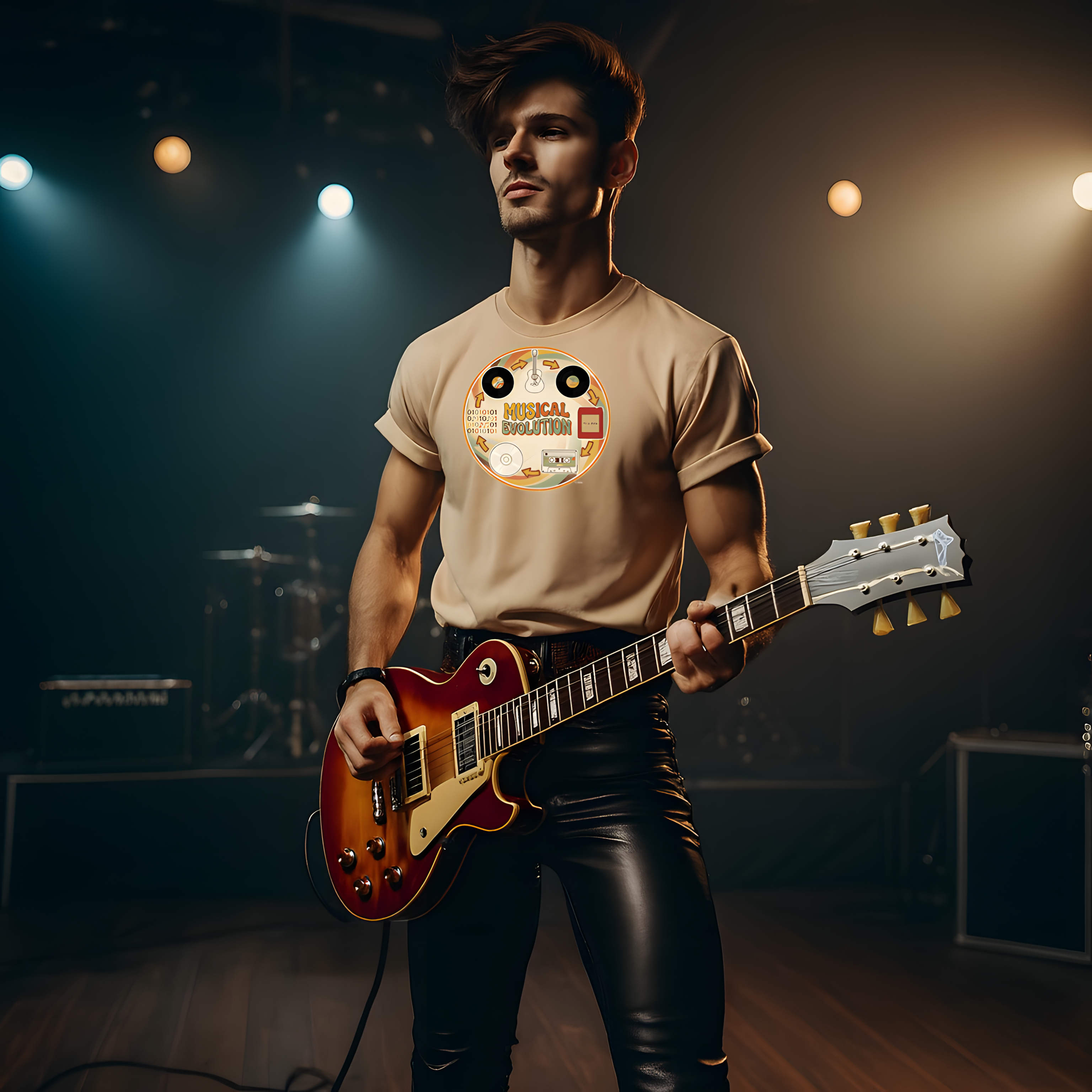 "Musical Evolution" T-Shirt — Vintage Music Tee product thumbnail image "Musical Evolution" T-Shirt — Vintage Music Tee product thumbnail image