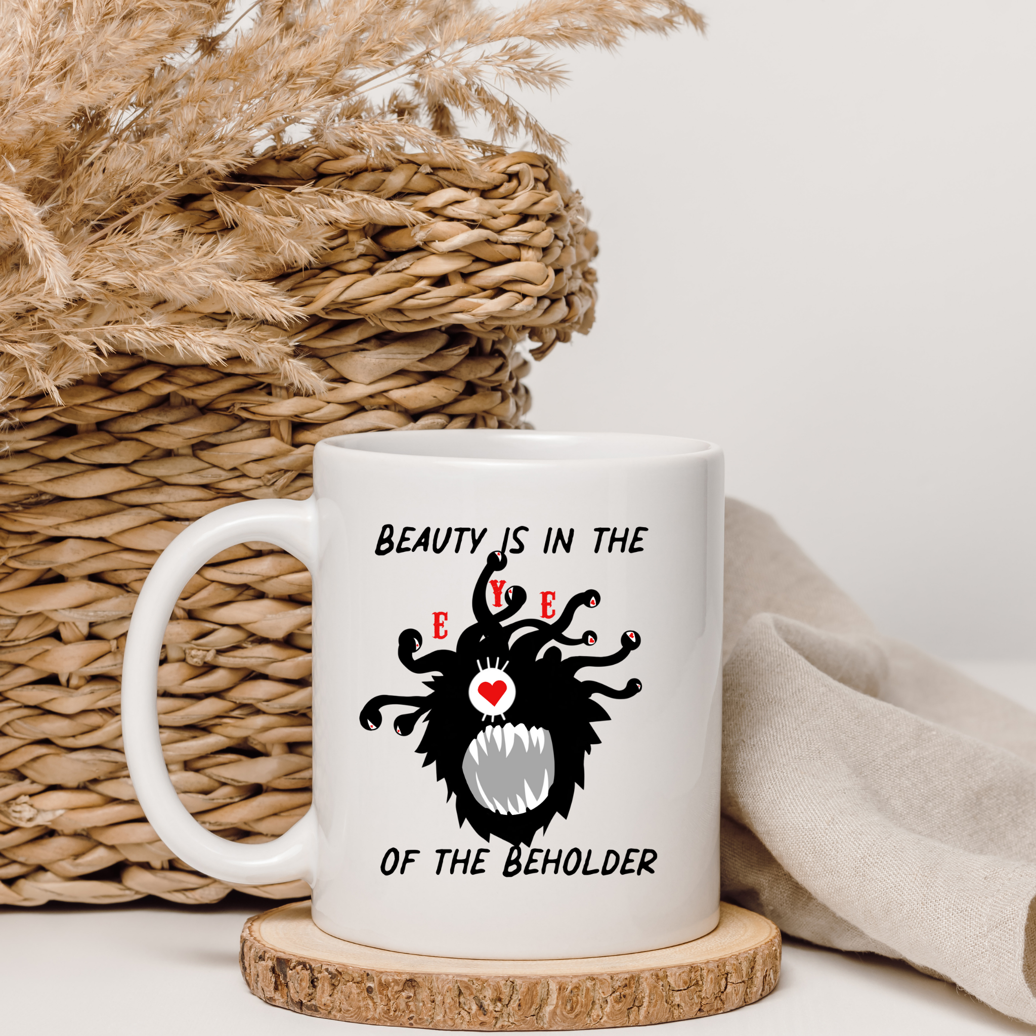 "Beauty is in the EYE of the Beholder" D&amp;D-inspired mug