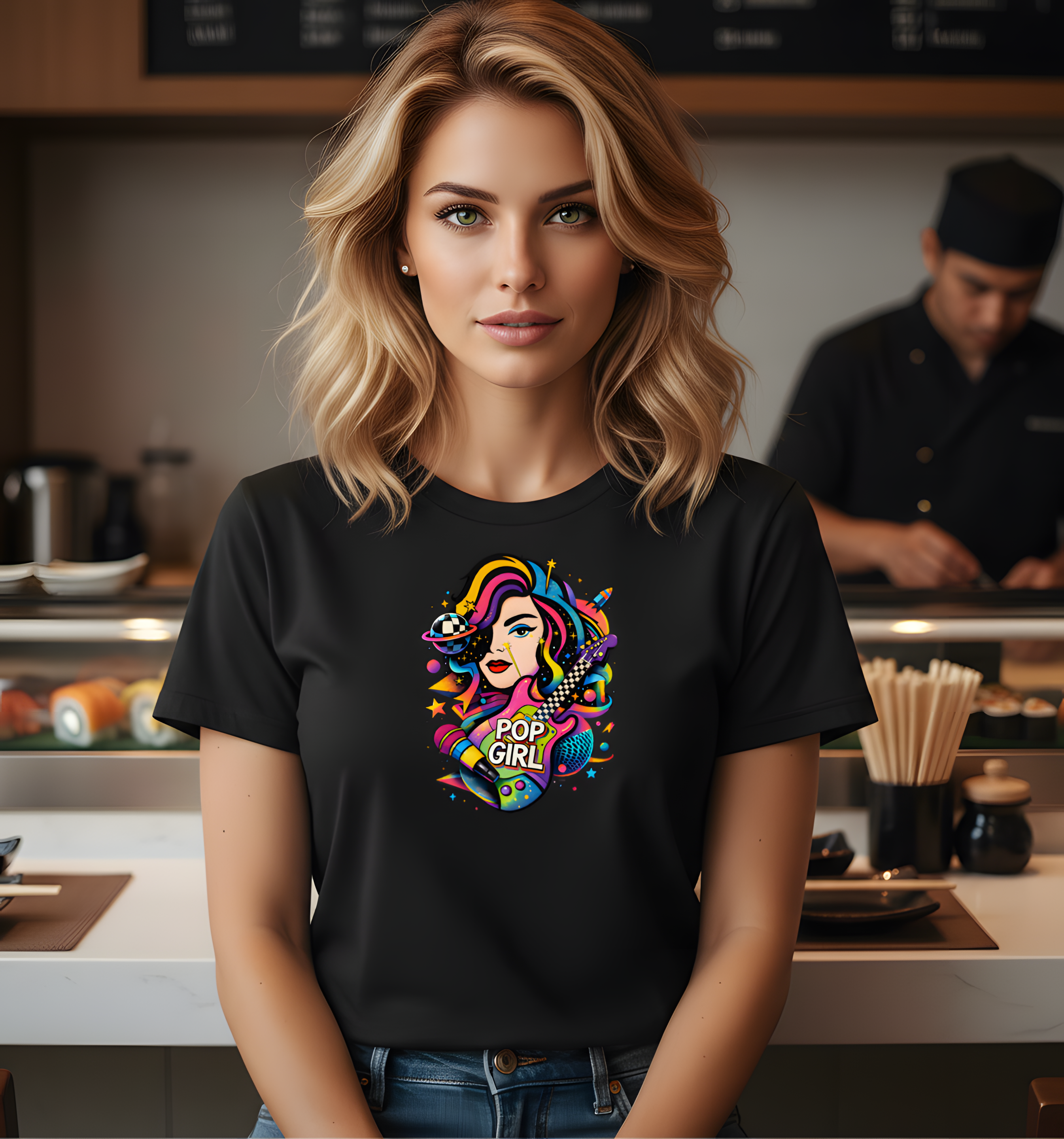 "Pop Girl Colorful Pop Art" Tee product thumbnail image "Pop Girl Colorful Pop Art" Tee product thumbnail image