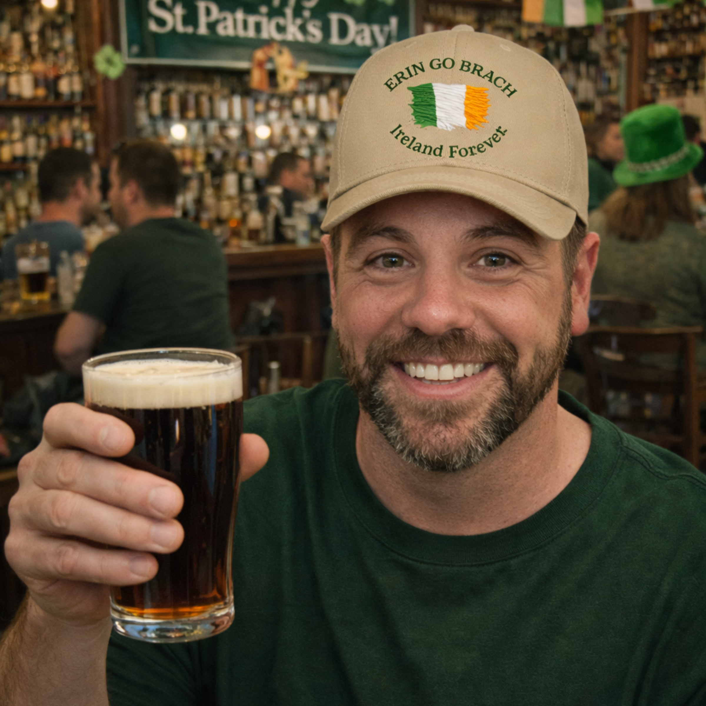 Baseball Cap — ‘Erin Go Bragh’ Irish Flag Dad Hat product thumbnail image Baseball Cap — ‘Erin Go Bragh’ Irish Flag Dad Hat product thumbnail image
