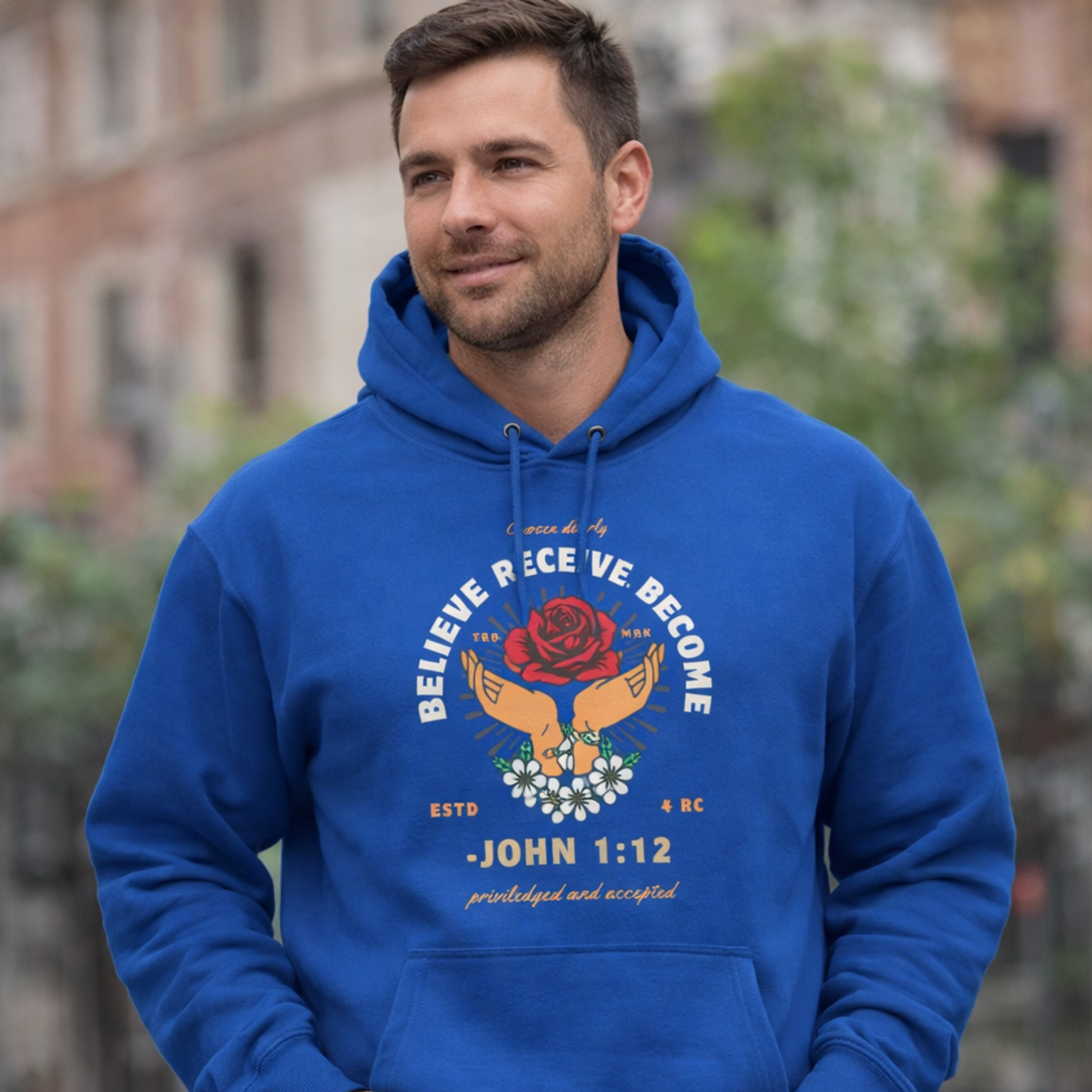 'Believe - Receive - Become' Midweight Hoodie product thumbnail image 'Believe - Receive - Become' Midweight Hoodie product thumbnail image