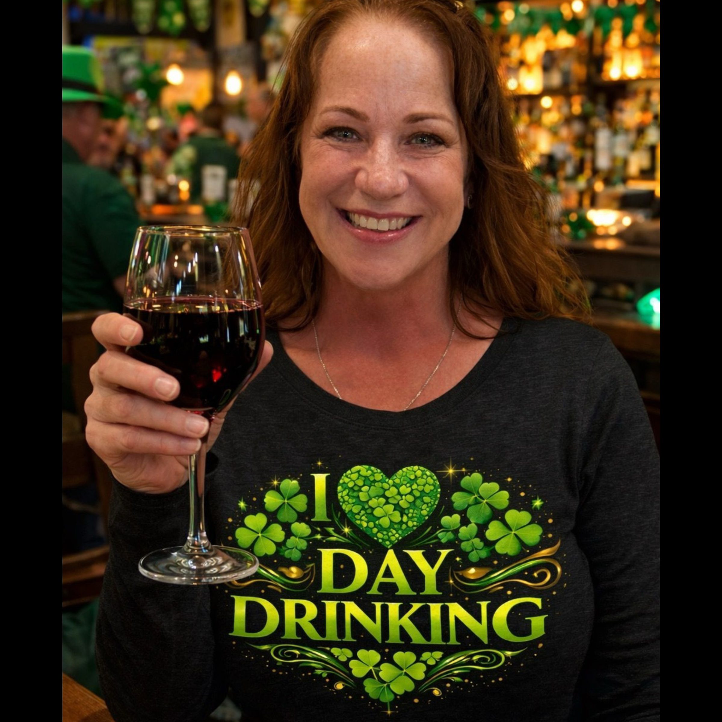 St. Patrick's Day 'I Day Drinking' Long Sleeve Tee product thumbnail image St. Patrick's Day 'I Day Drinking' Long Sleeve Tee product thumbnail image