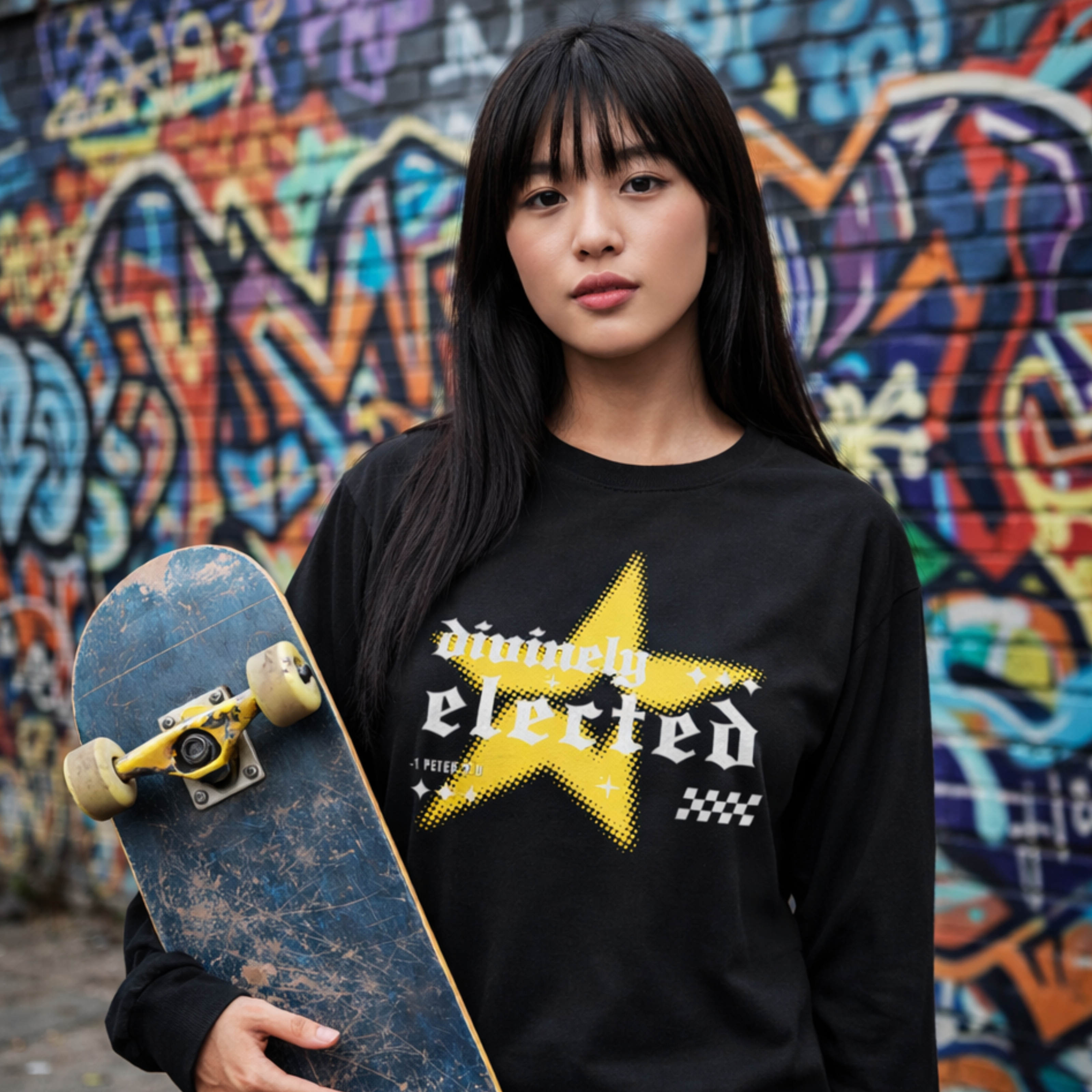 'Divinely Elected' Long Sleeve Tee product thumbnail image