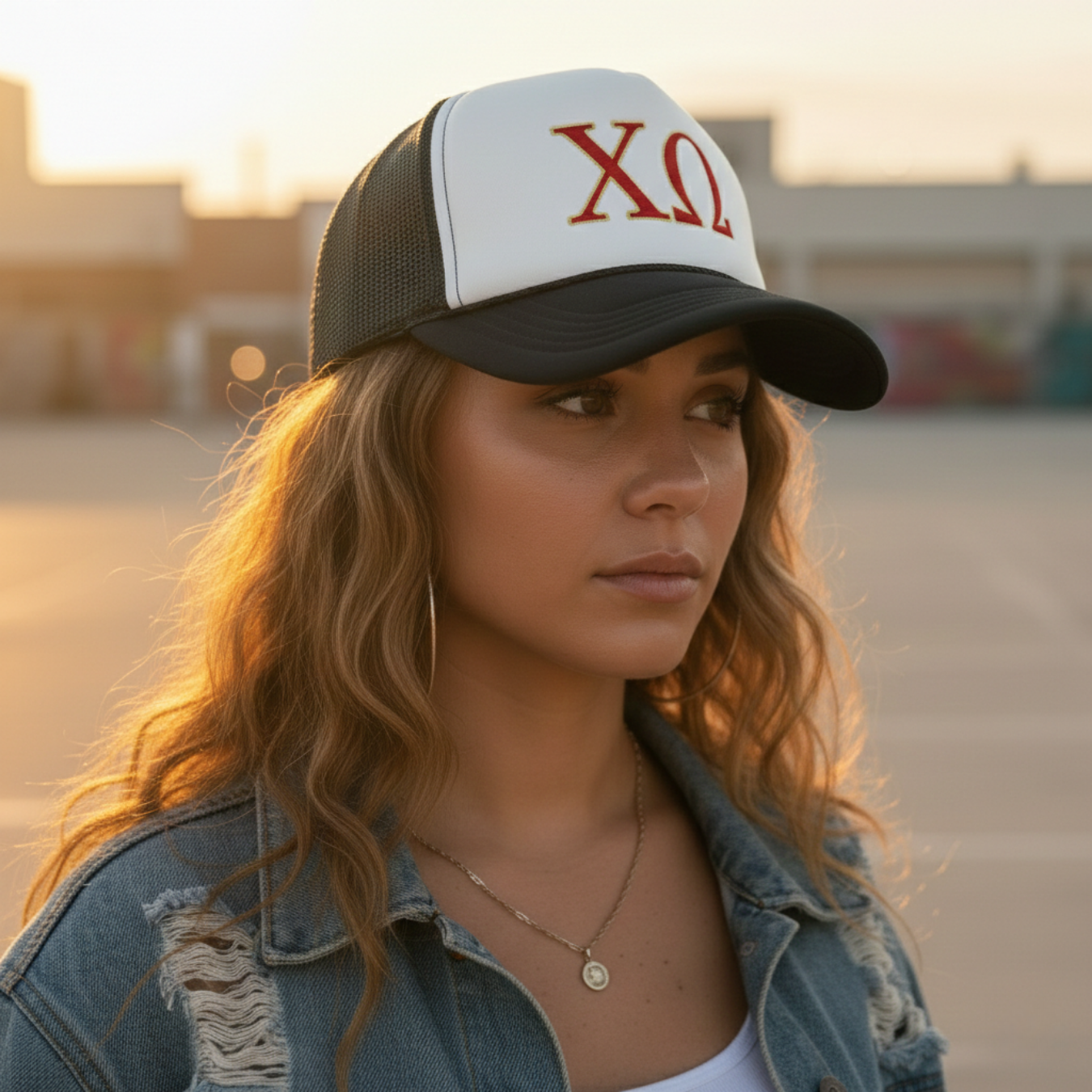 Chi Omega Trucker Cap