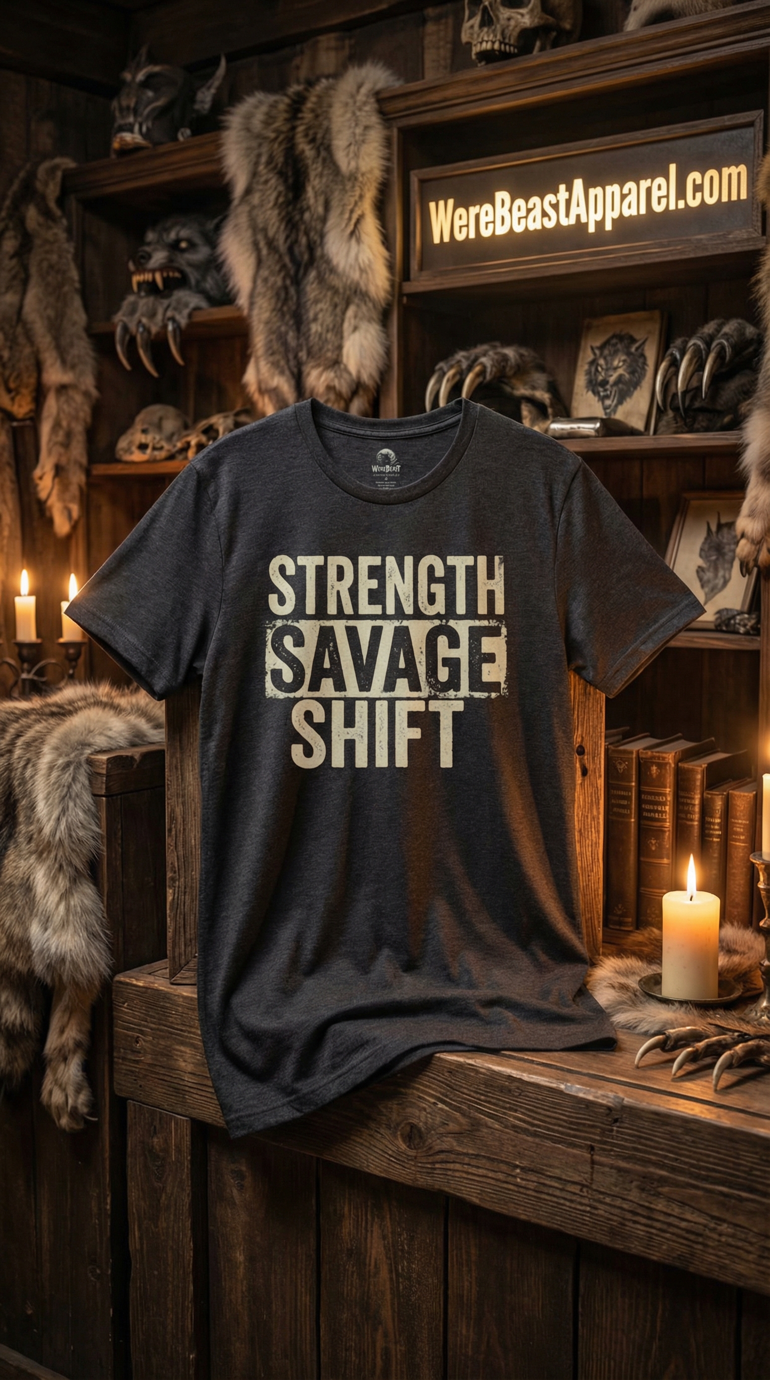 WereBeast “Strength Savage Shift” Streetwear Tee product thumbnail image WereBeast “Strength Savage Shift” Streetwear Tee product thumbnail image