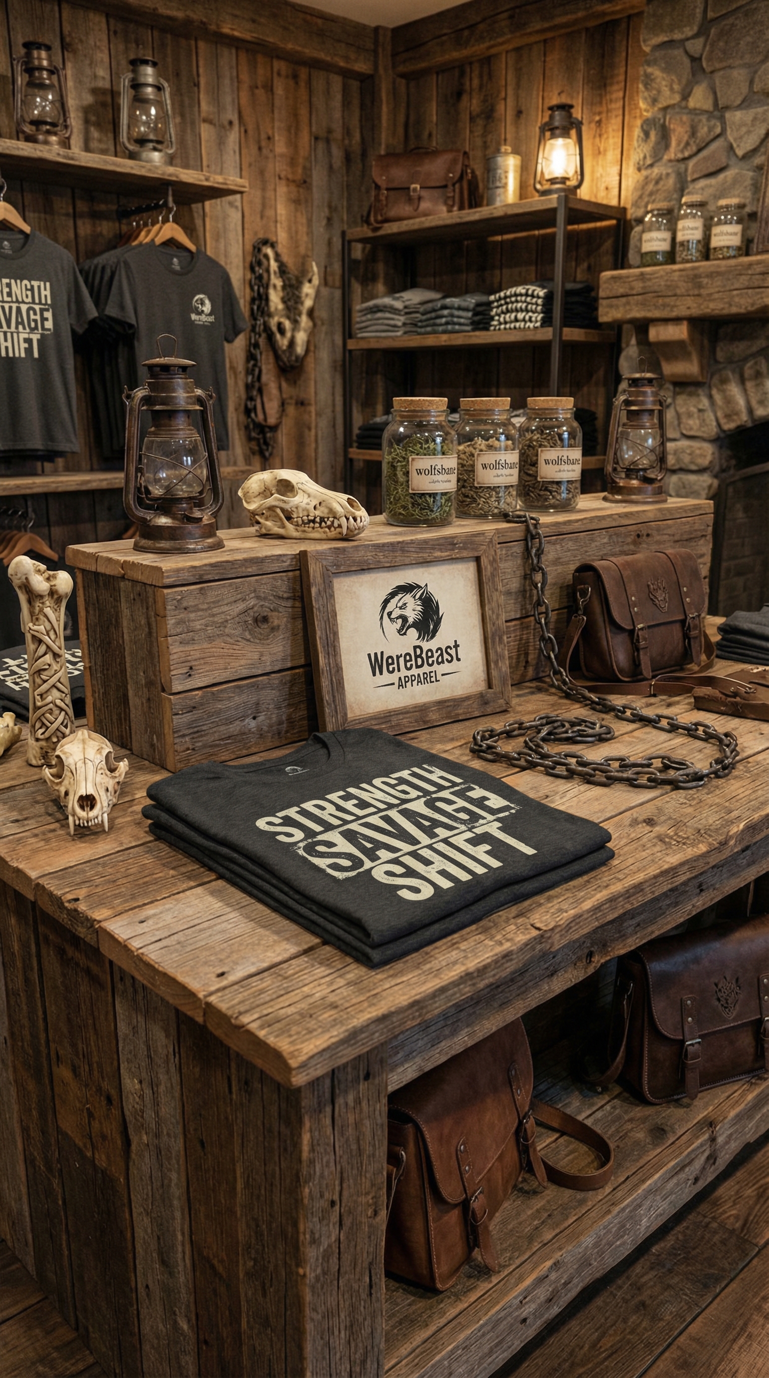 WereBeast “Strength Savage Shift” Streetwear Tee product thumbnail image