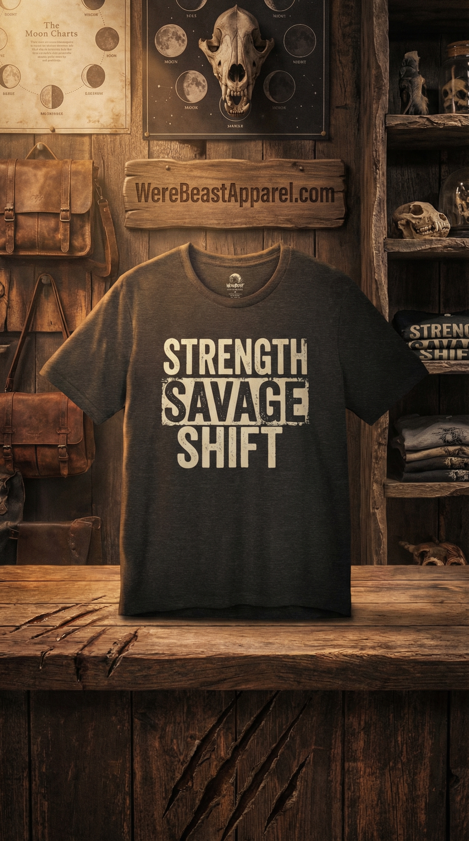 WereBeast “Strength Savage Shift” Streetwear Tee product thumbnail image WereBeast “Strength Savage Shift” Streetwear Tee product thumbnail image