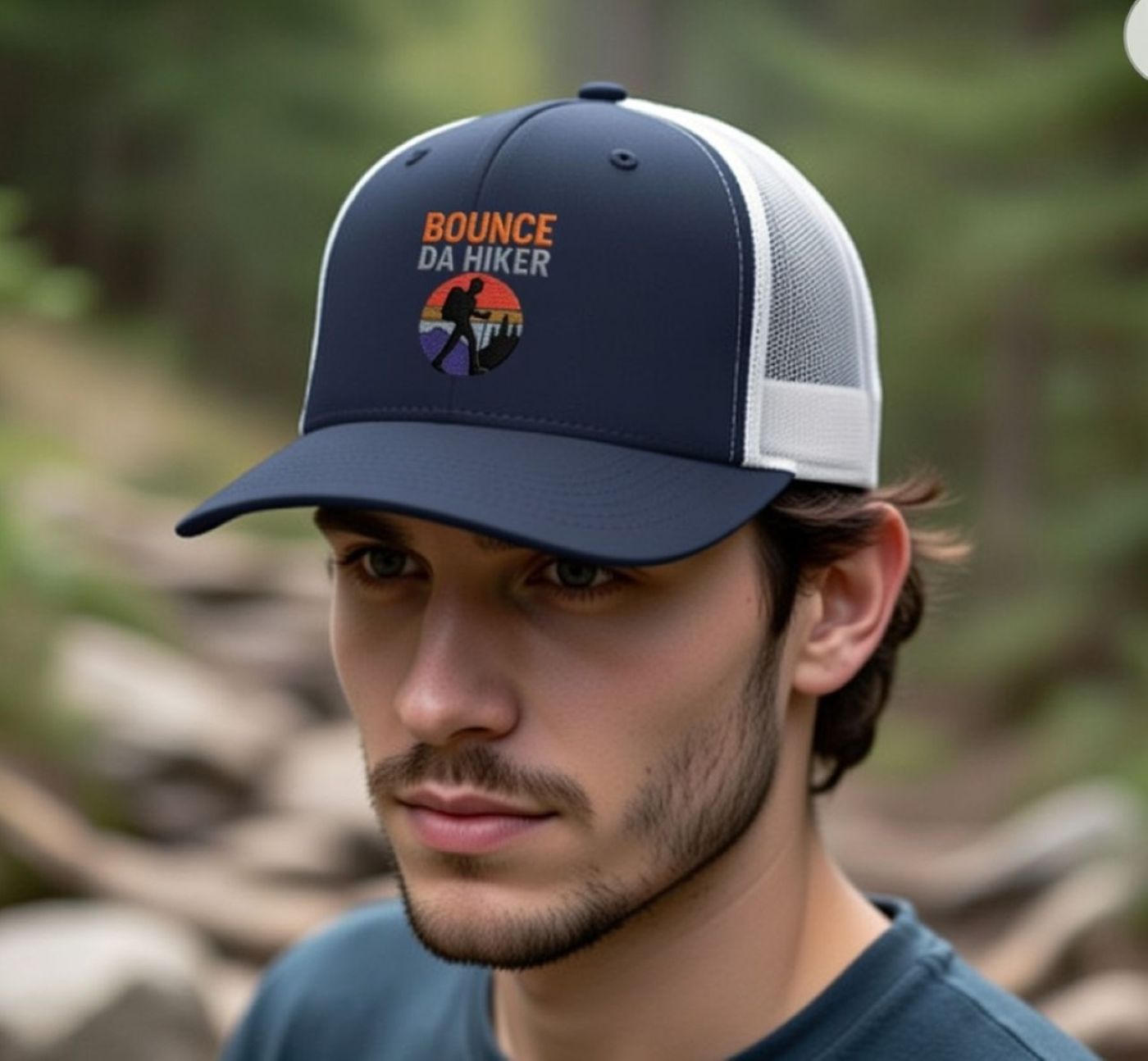 Bounce Da Hiker Snapback Trucker Cap – Outdoor, Trail &amp; Urban Adventure Hat product thumbnail image