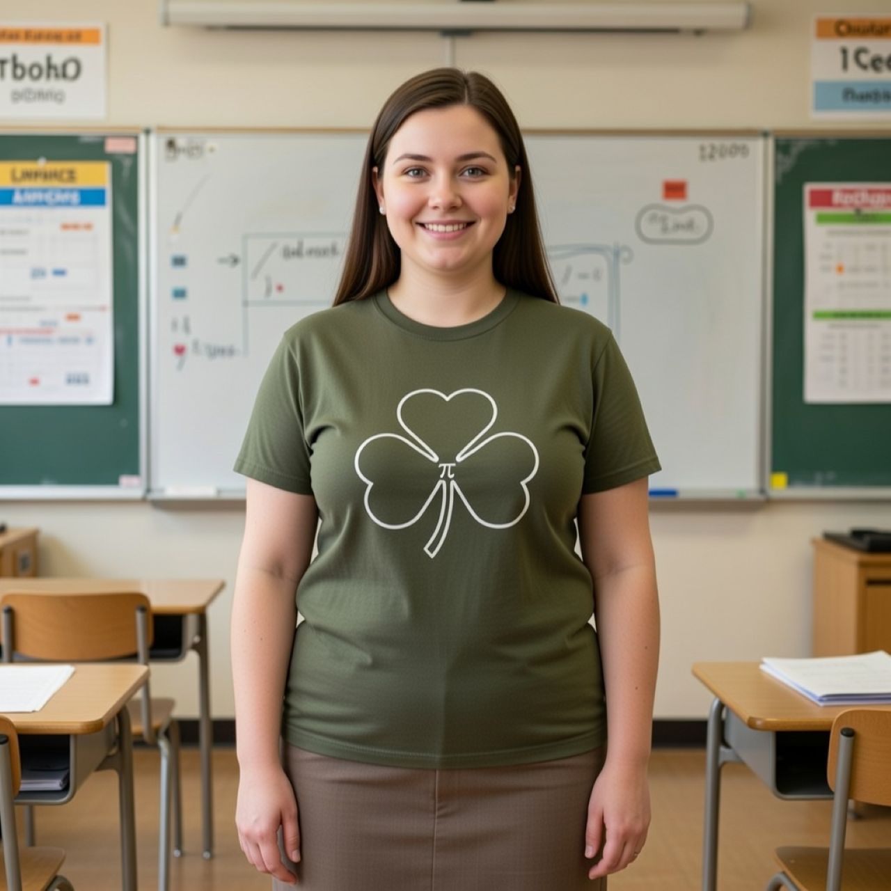 Pi Shamrock Tee – St. Patrick's Day Math Heavyweight Cotton T-Shirt product thumbnail image
