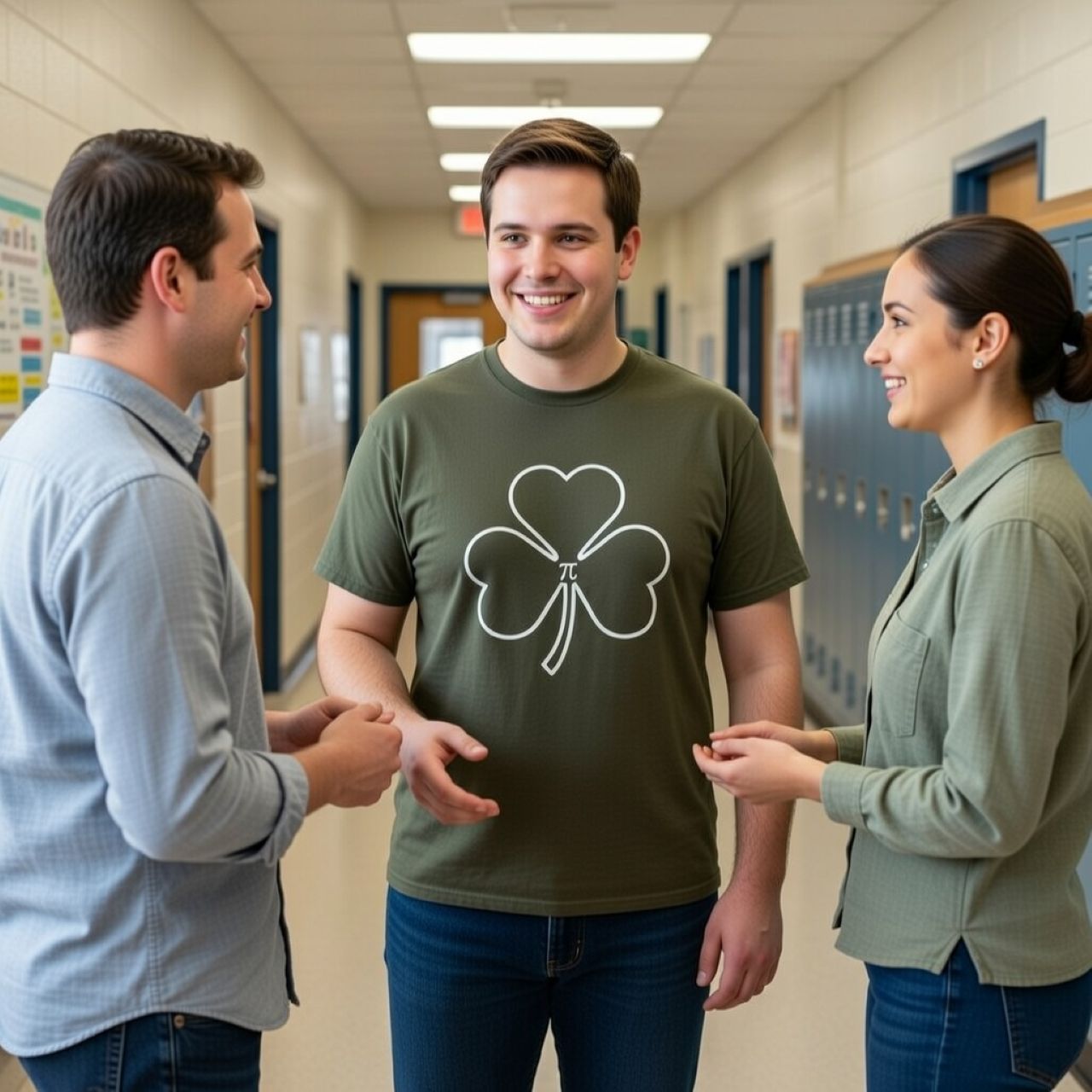 Pi Shamrock Tee – St. Patrick's Day Math Heavyweight Cotton T-Shirt product thumbnail image