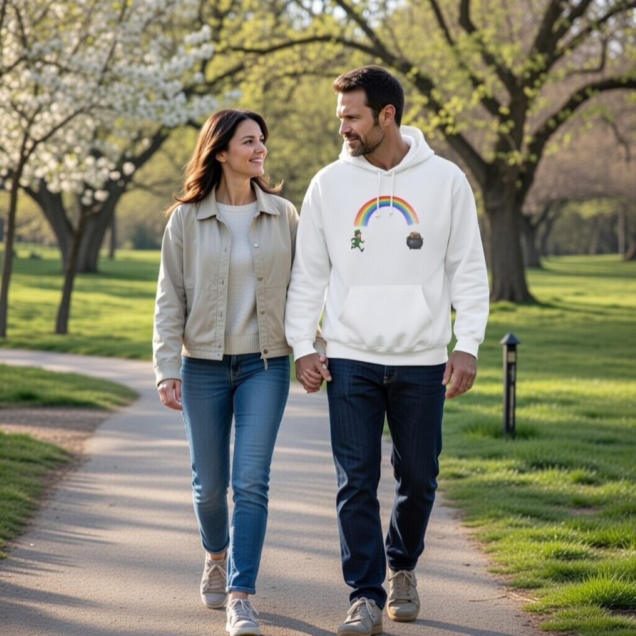 Horniest Man Alive (HMA) Hoodie – Funny St. Patrick’s Day Rainbow Leprechaun Pullover for Pub Crawls &amp; Parties product thumbnail image