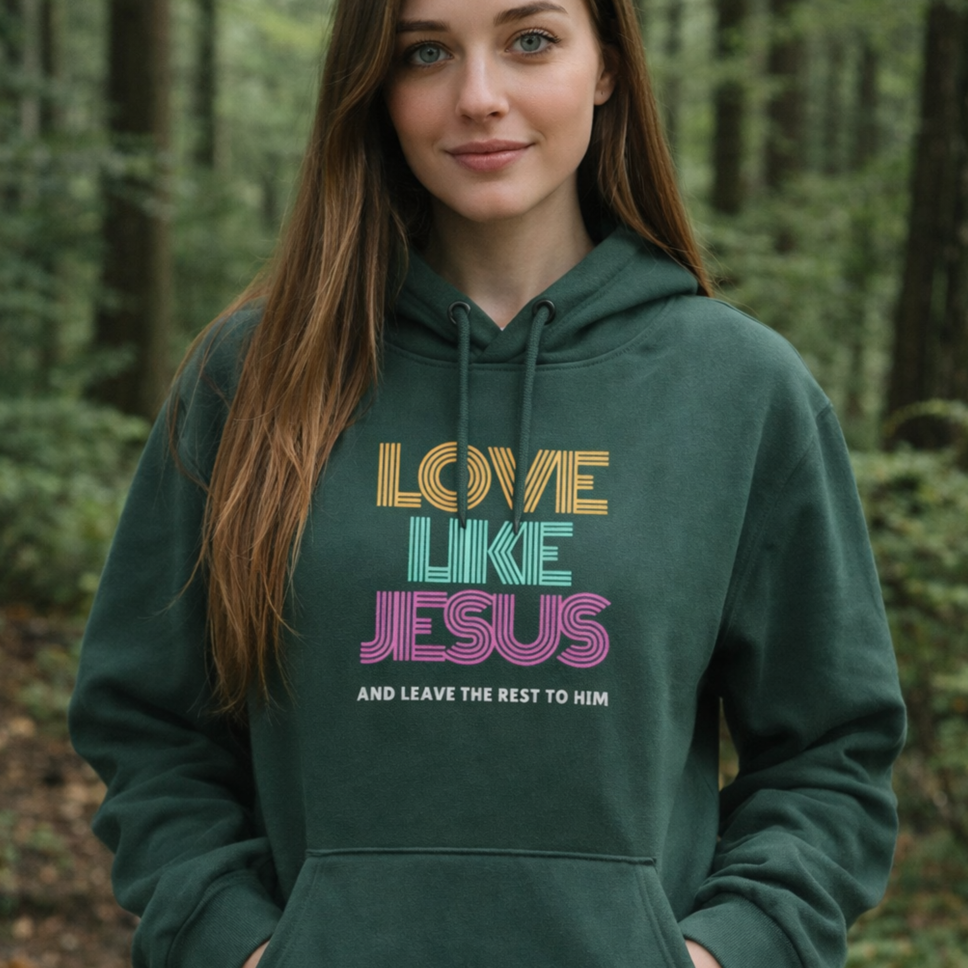 'Love Like Jesus' Midweight Hoodie product thumbnail image