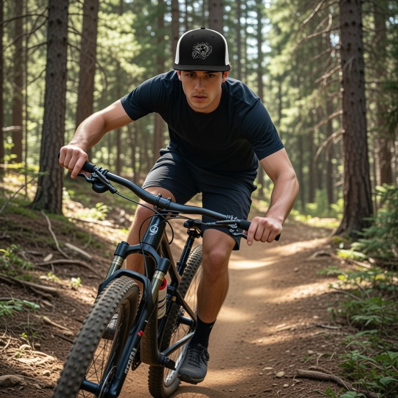 Attack Bear Trucker Hat – Charging Bear Outdoor Adventure Cap | Adjustable Hiking &amp; Lifestyle Snapback product thumbnail image