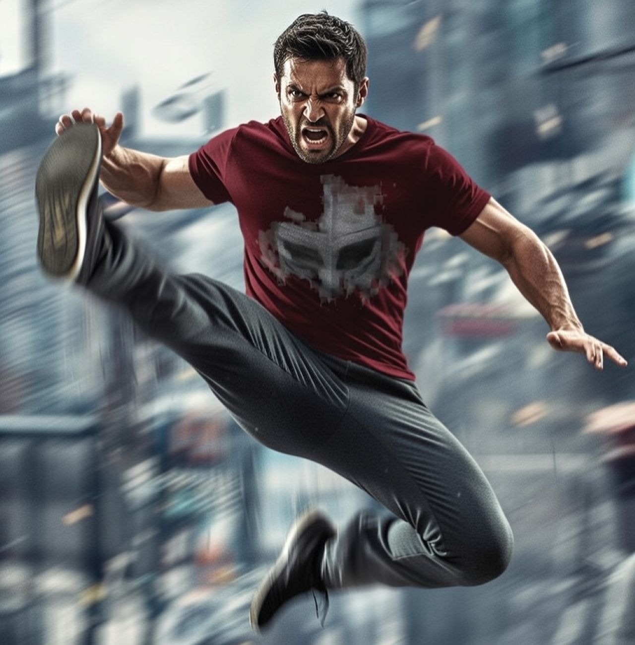 Ghost Warrior Tee – Heavyweight Oversized Outdoor &amp; Streetwear T-Shirt product thumbnail image