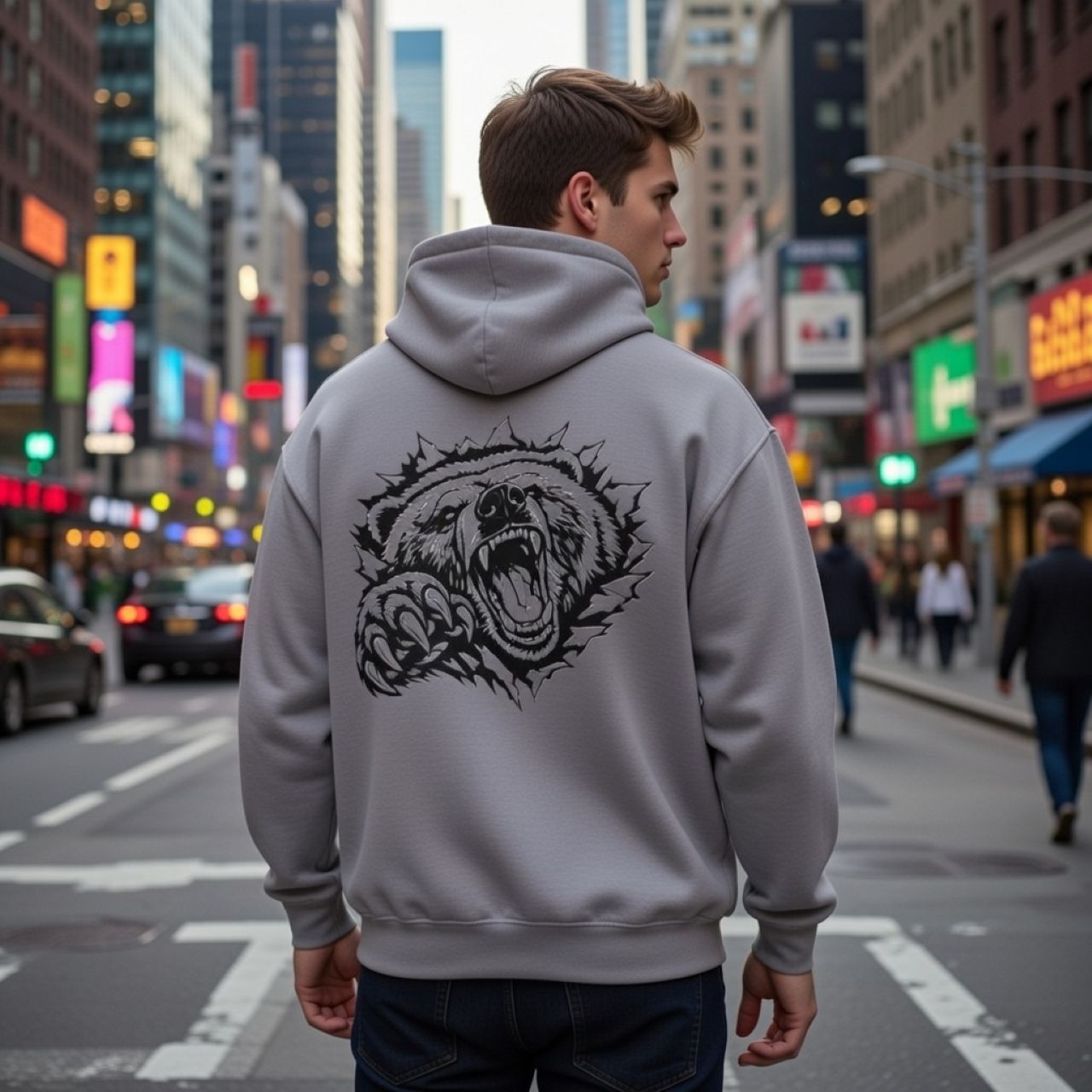 Attack Bear Hoodie – Cold Weather Adventure & Outdoor Hoodie product thumbnail image Attack Bear Hoodie – Cold Weather Adventure & Outdoor Hoodie product thumbnail image