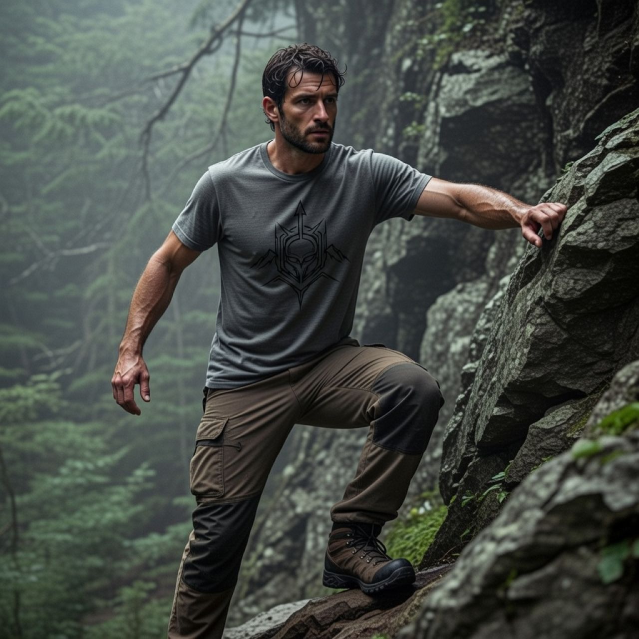 Skull Peak Raglan Tee – Lightweight Hiking &amp; Adventure T-Shirt product thumbnail image