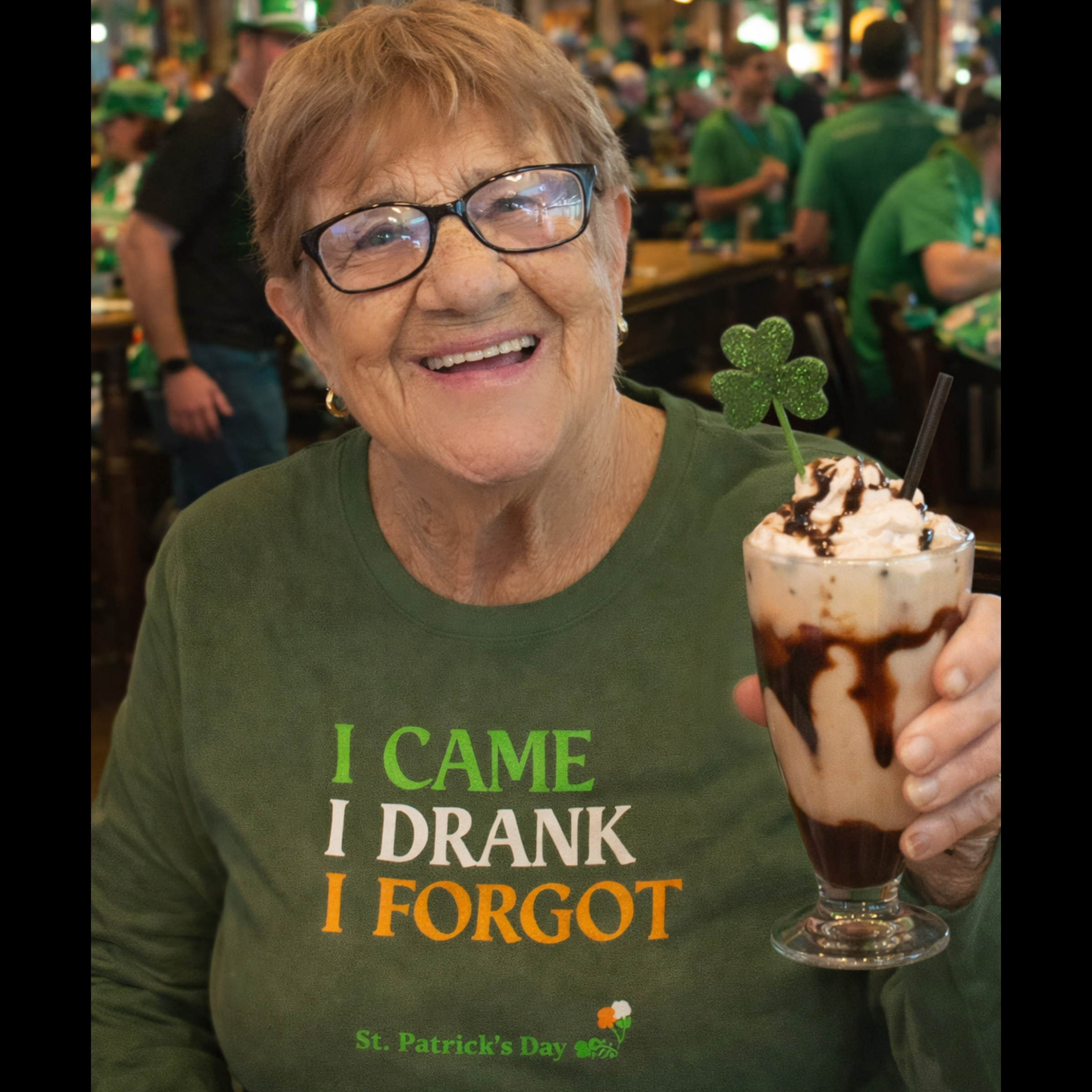 St. Patrick's Day Long Sleeve Tee — "I Came I Drank I Forgot" product thumbnail image