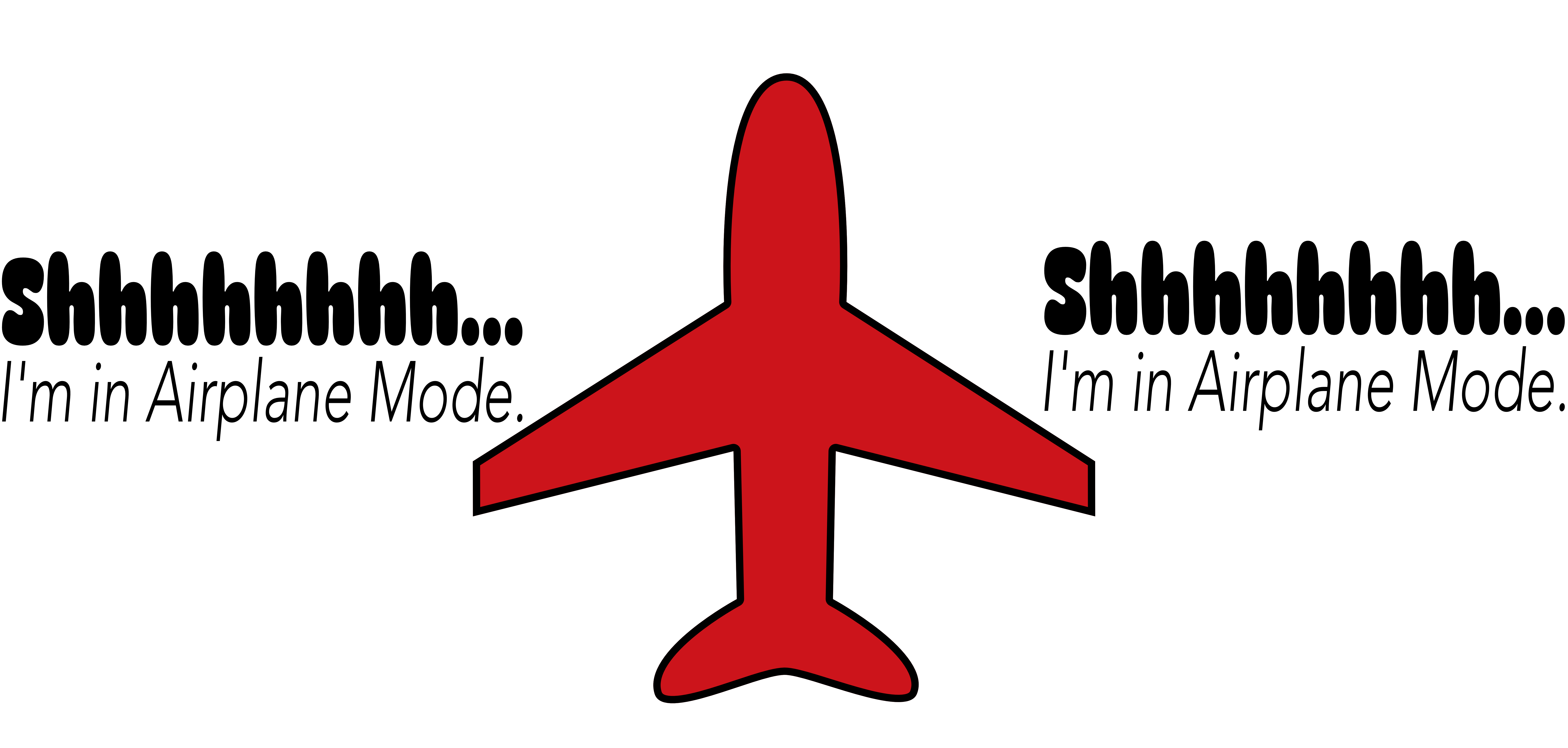 Airplane Mode Mug — "Shhhhhhh... I'm in Airplane Mode" Red Accent Coffee Cup (11oz, 15oz) product thumbnail image