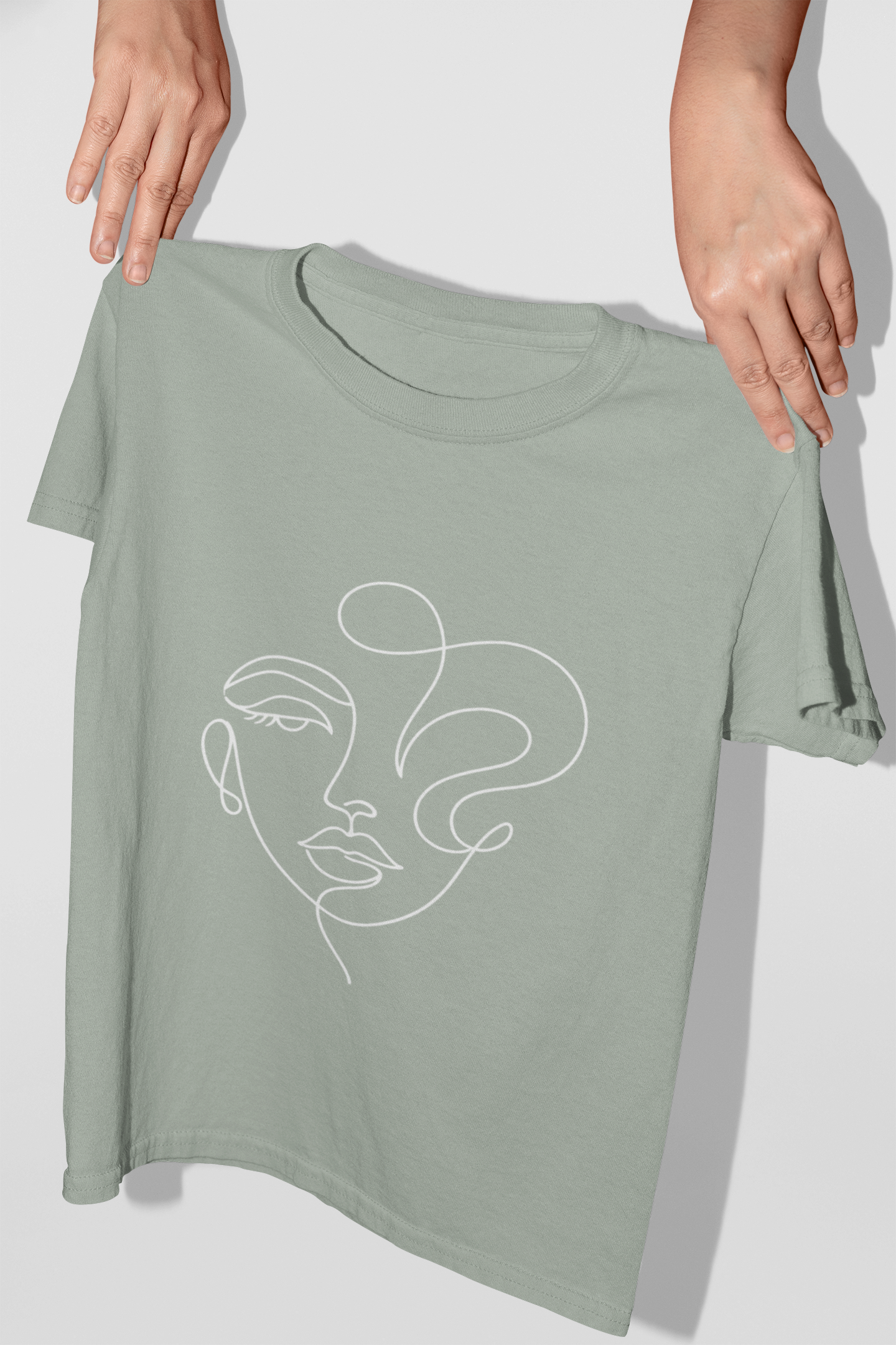 Minimalist Line Art Face Tee — Abstract Continuous Line Portrait T-Shirt product thumbnail image Minimalist Line Art Face Tee — Abstract Continuous Line Portrait T-Shirt product thumbnail image