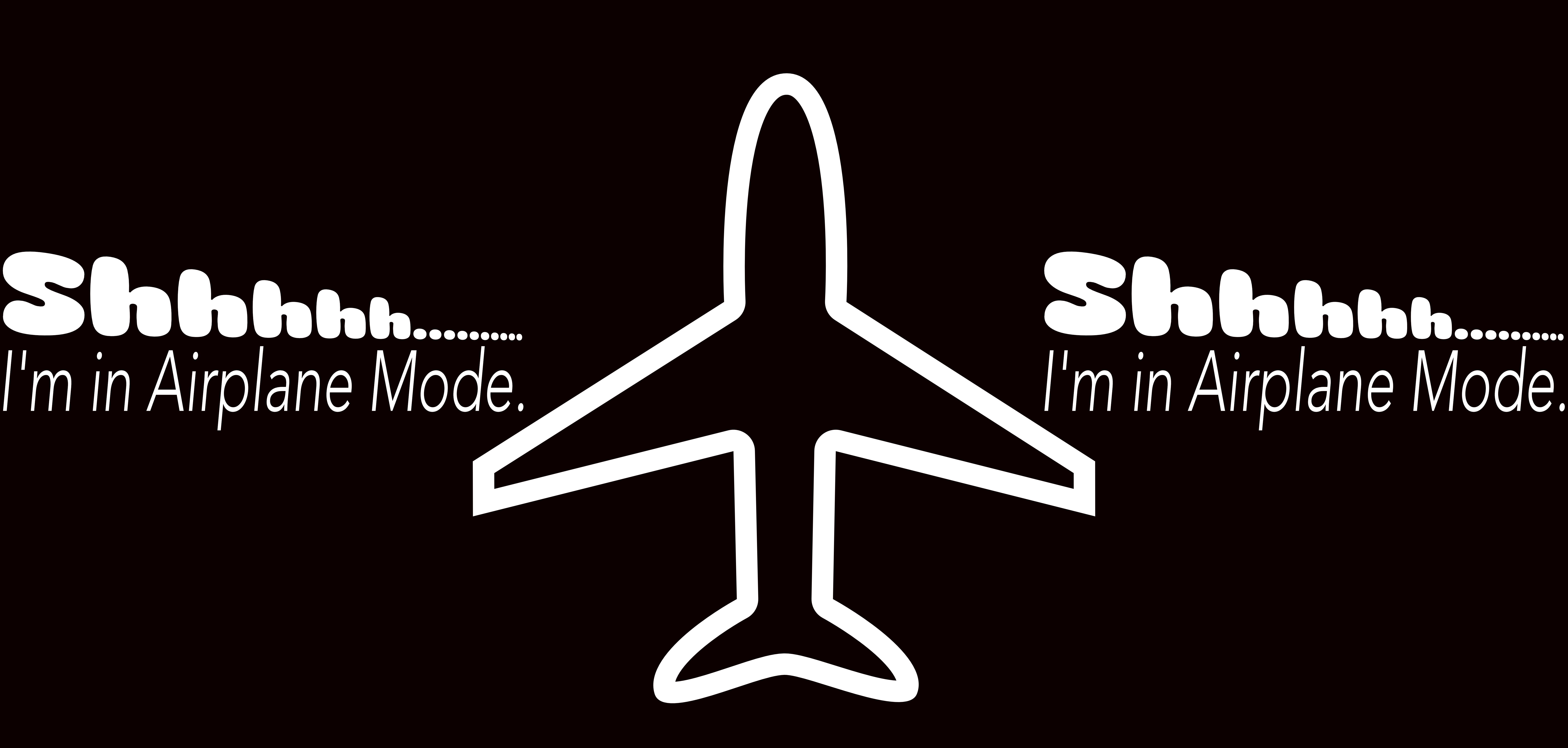 Airplane Mode Mug — "Shhh... I'm in Airplane Mode" Black Coffee Cup product thumbnail image