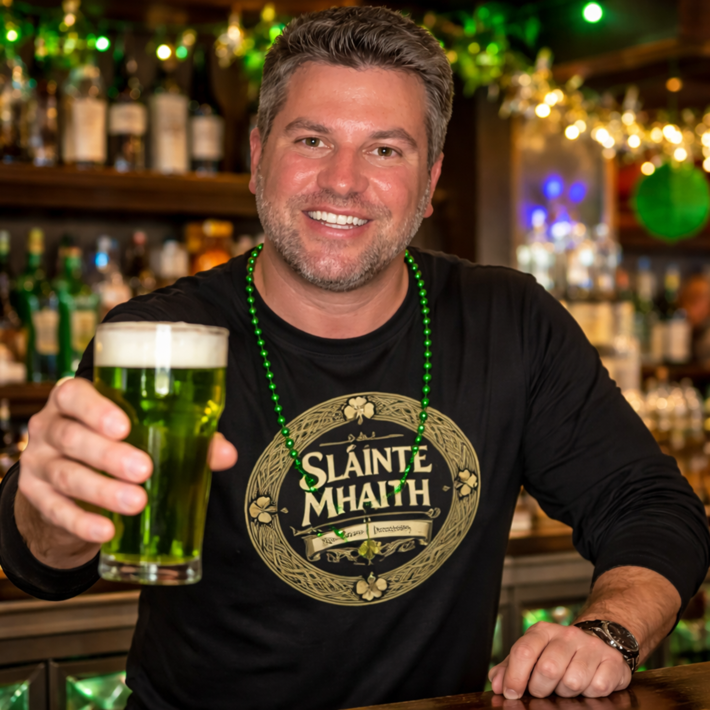 Sláinte Mhaith Irish Toast Long Sleeve Tee product thumbnail image
