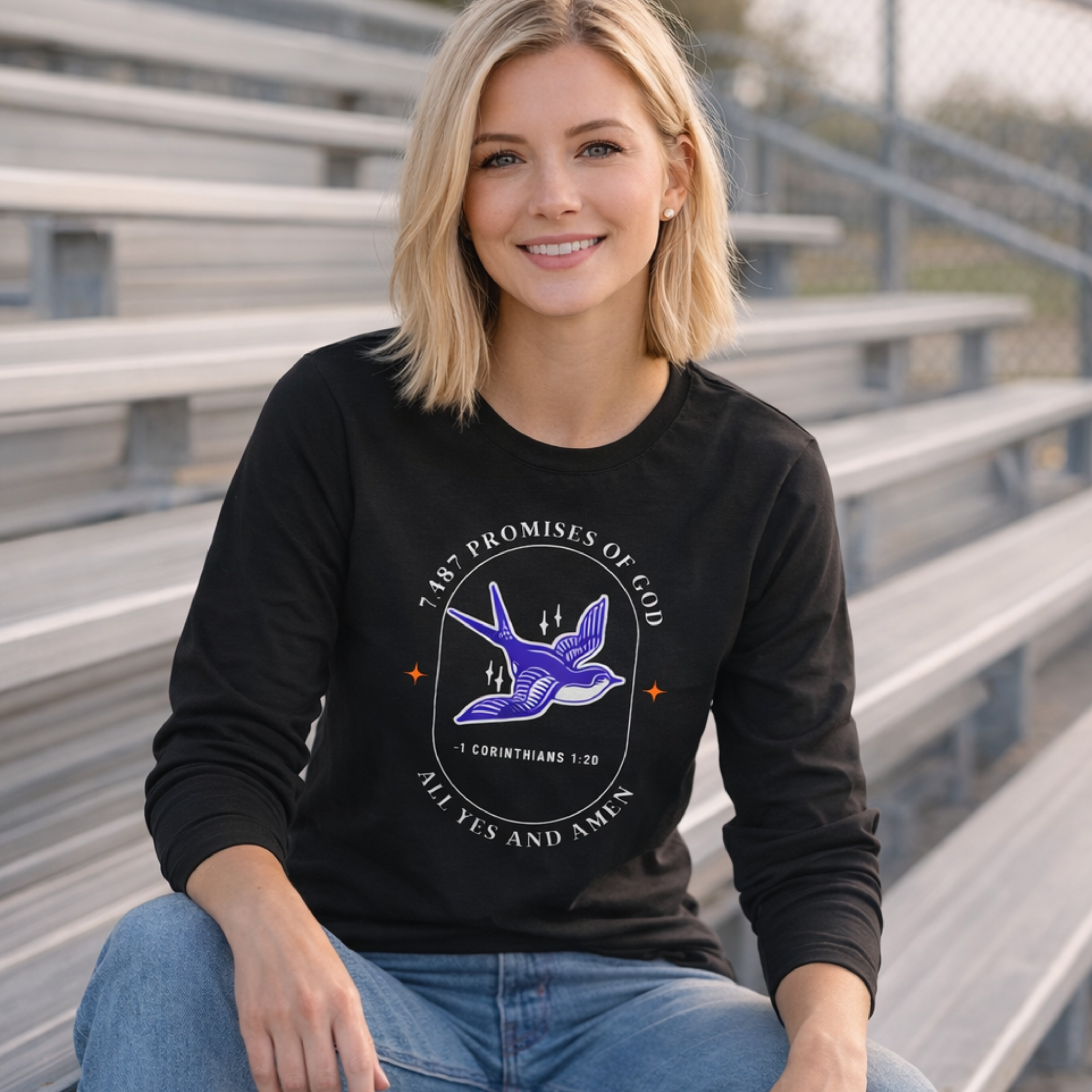 'Promises Of God' Long Sleeve Tee product thumbnail image 'Promises Of God' Long Sleeve Tee product thumbnail image