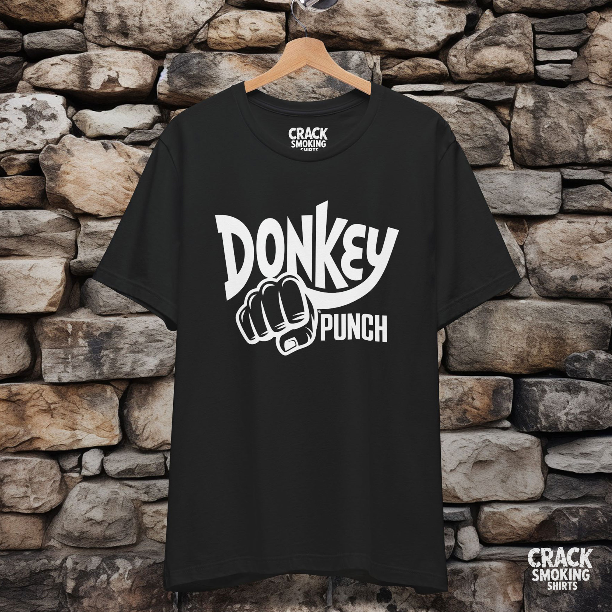 Donkey Punch – Bold Punch Logo Humor Shirt Retro Unisex T-Shirt product thumbnail image Donkey Punch – Bold Punch Logo Humor Shirt Retro Unisex T-Shirt product thumbnail image
