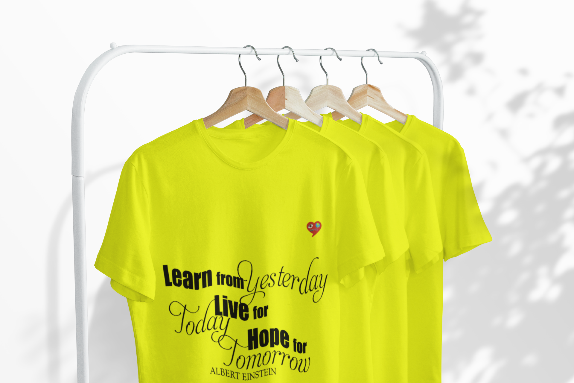 Inspirational Quote Tee — “Learn from Yesterday, Live for Today, Hope for Tomorrow” Cotton Shirt product thumbnail image