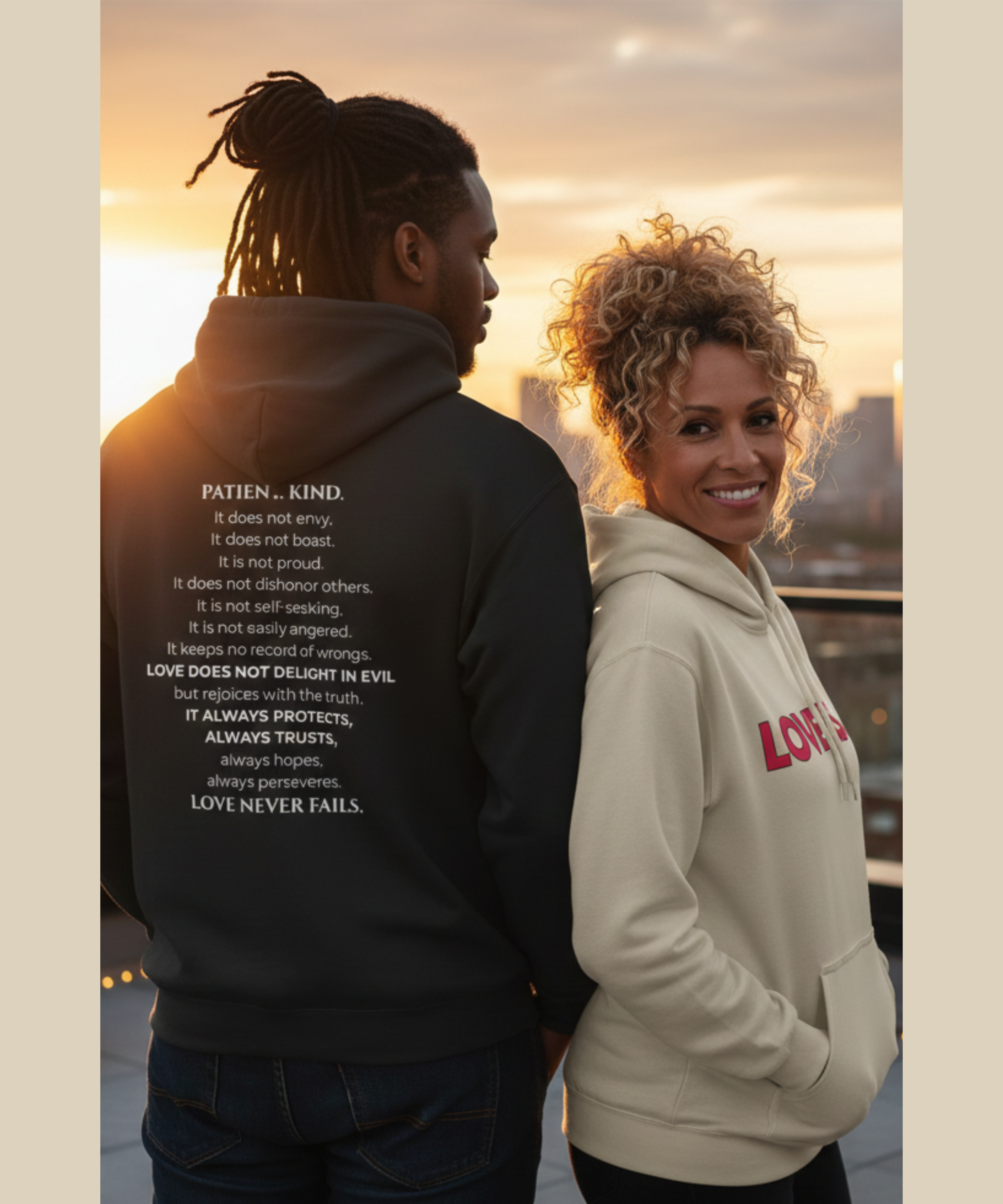 Hoodie — A Love that Never Fails..." Inspirational Bible Verse Pullover - Signature February Line product thumbnail image