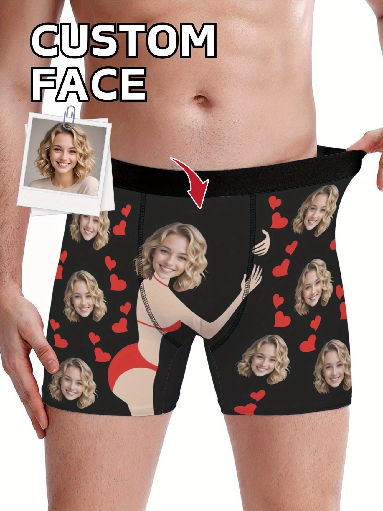 Custom Face Pattern Boxers | Perfect Valentine's Day Gift for Him!